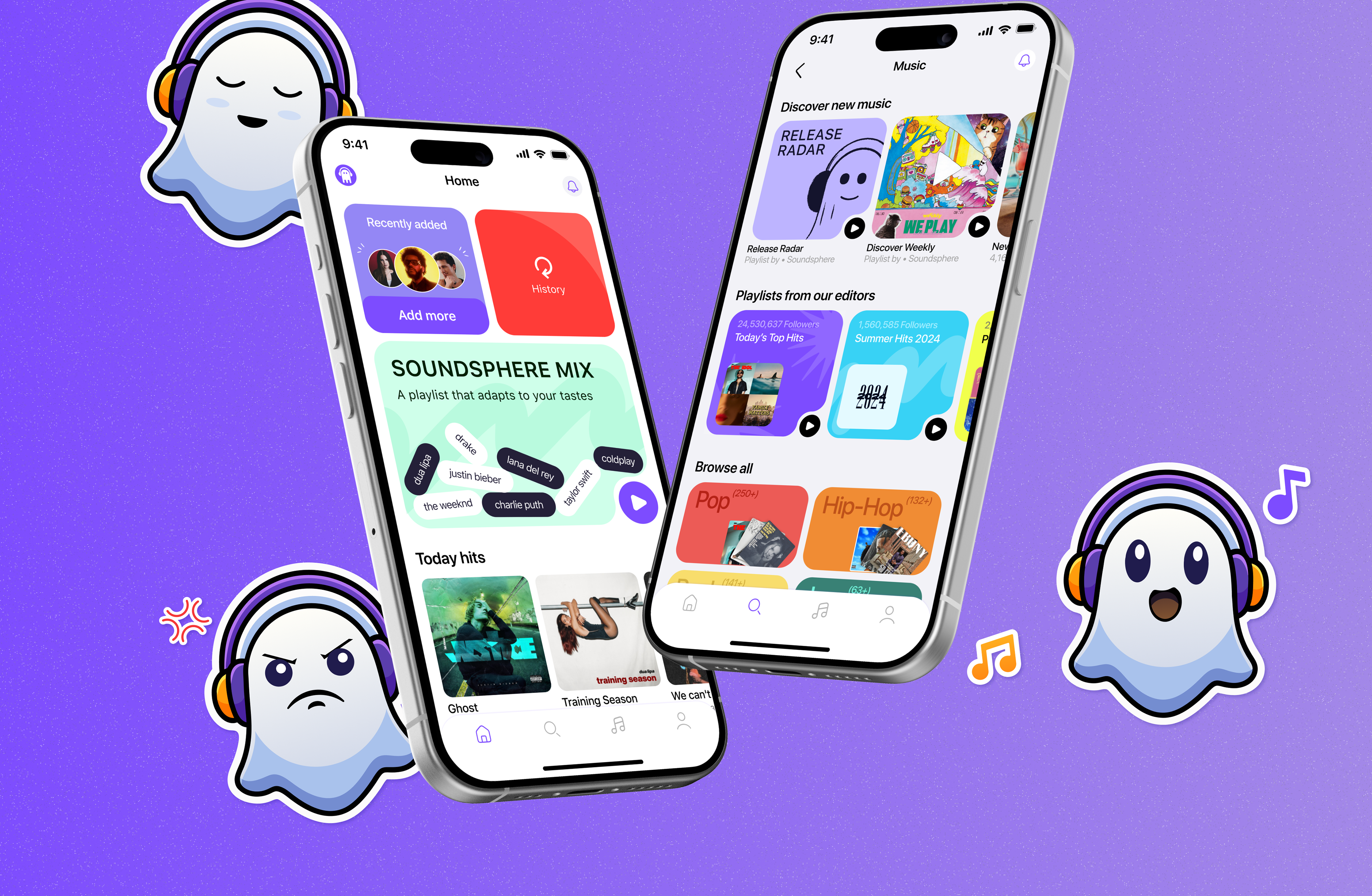 SoundSphere | Music Mobile App UX/UI — Изображение №2 — Интерфейсы на Dprofile