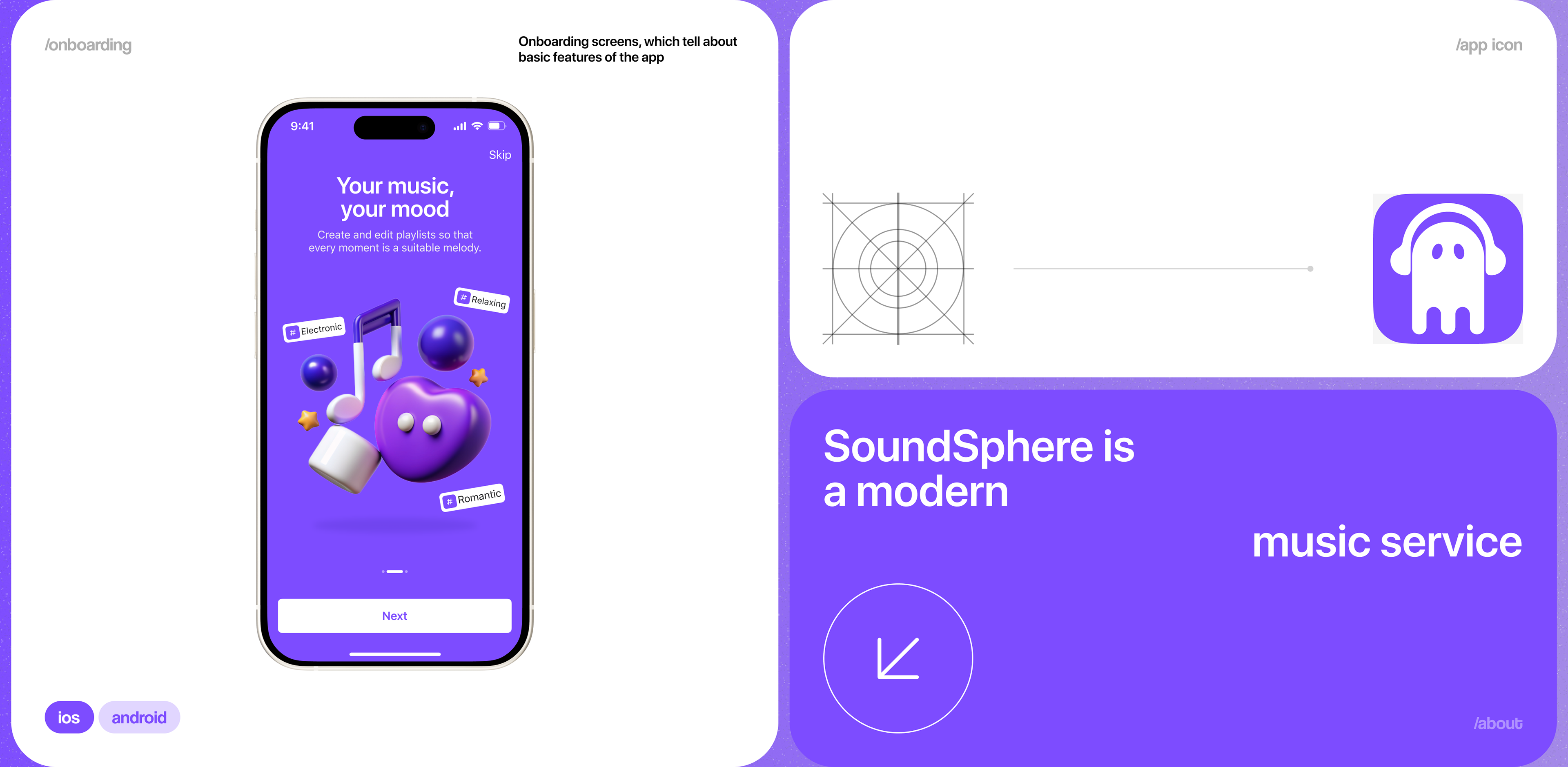 SoundSphere | Music Mobile App UX/UI — Изображение №3 — Интерфейсы на Dprofile