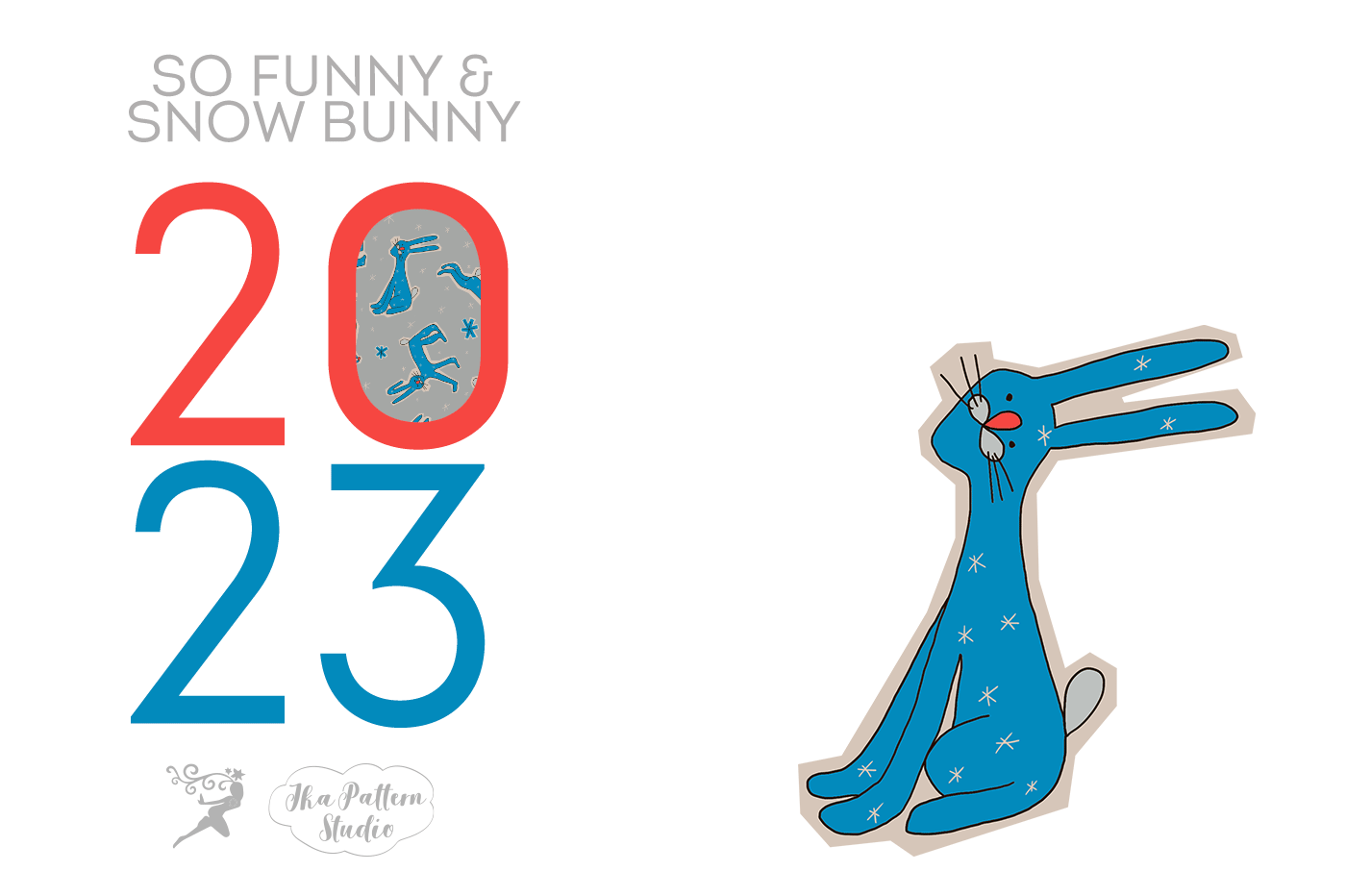 Snow Bunny Design. Happy New Year 2023! — Изображение №1 — Иллюстрация на Dprofile