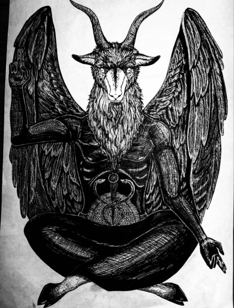 Бафомет - воплощение всего зла — Изображение №1 — Иллюстрация, Графика на Dprofile