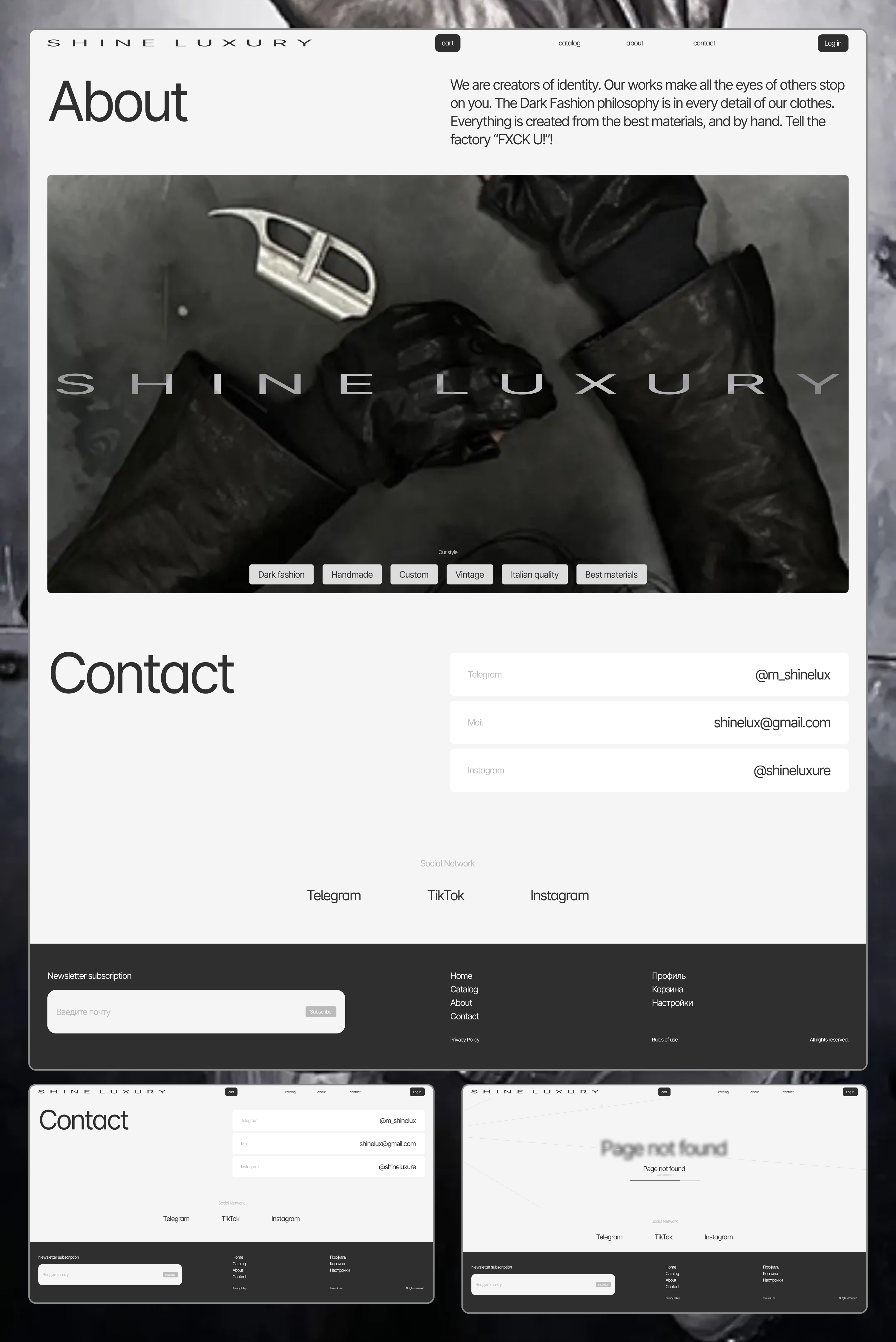 SHINE LUXURY — Изображение №6 — Интерфейсы на Dprofile