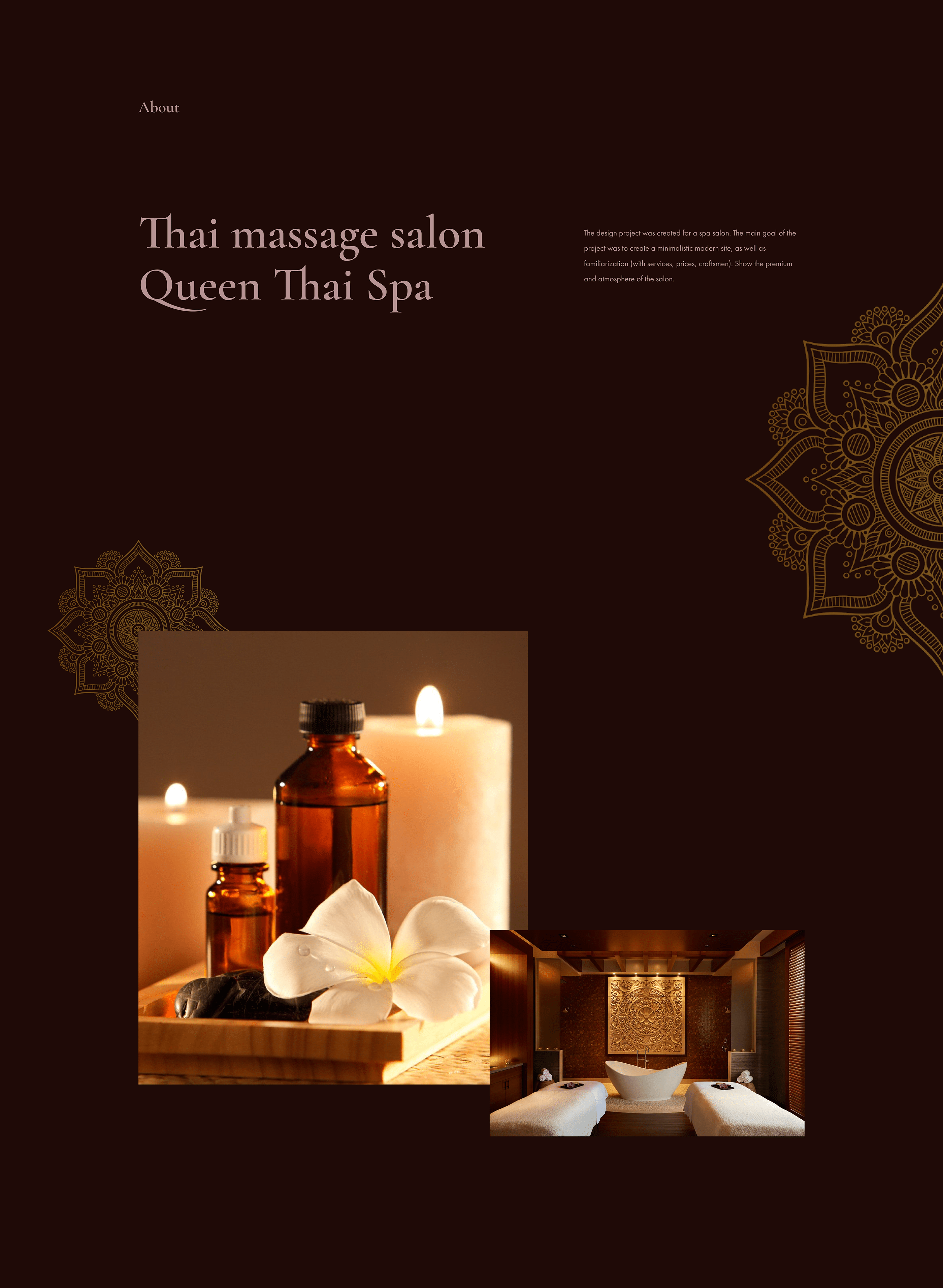 Thai massage salon Queen Thai Spa — Изображение №2 — Интерфейсы на Dprofile