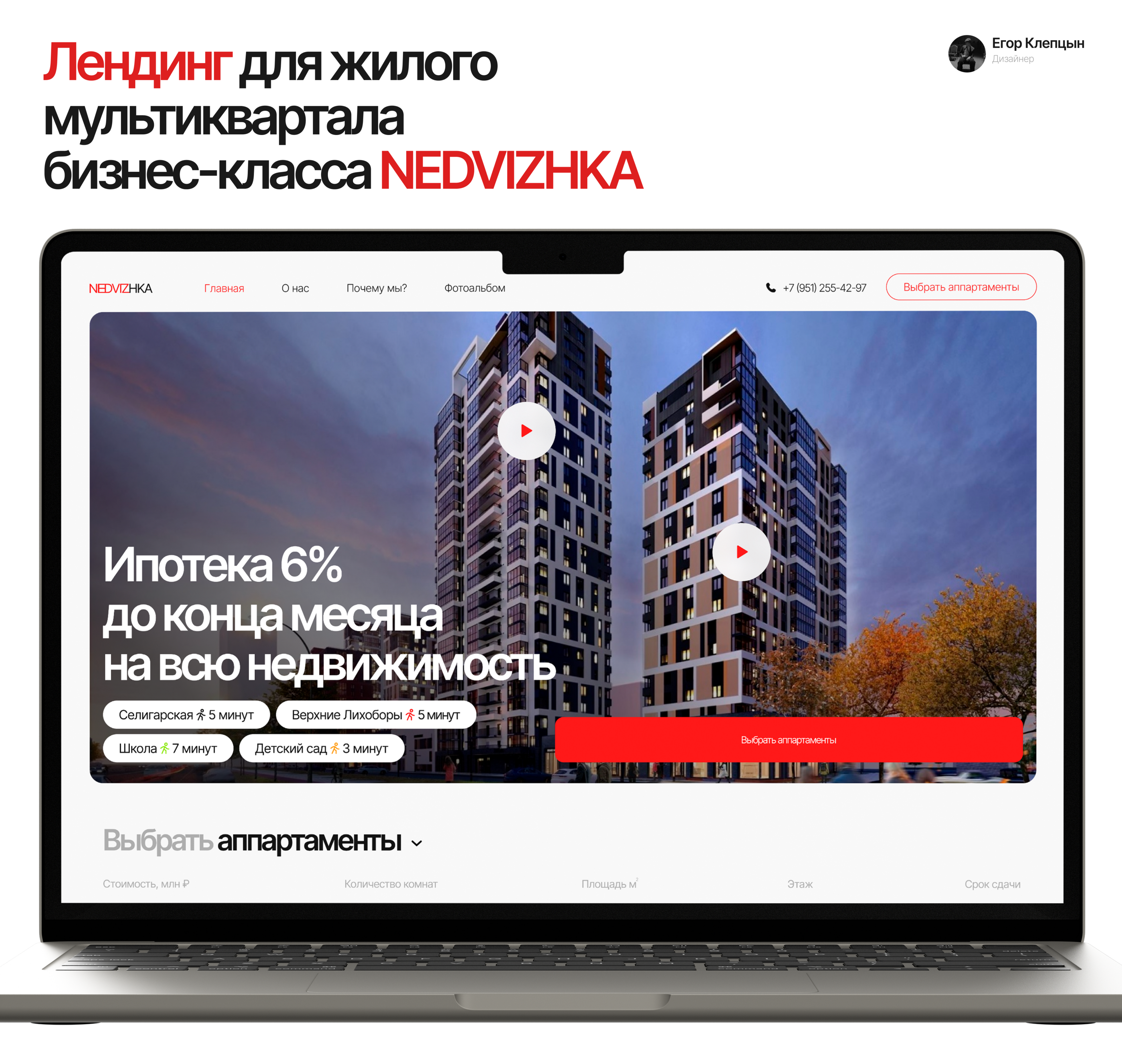 Дизайн сайта жилого мультиквартала | Landing page — Изображение №1 — Интерфейсы на Dprofile