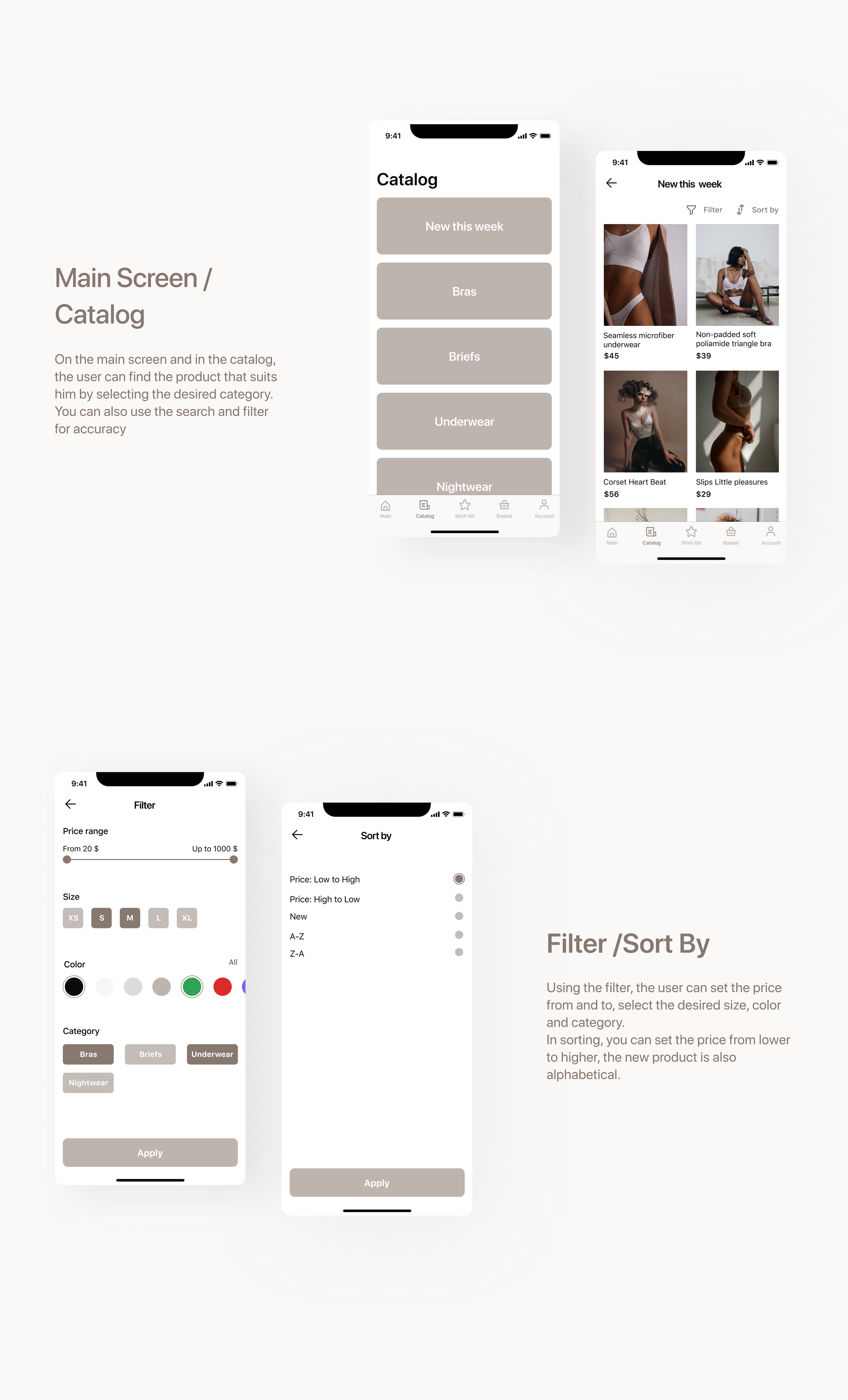 Mobile application of women's lingerie shop — Изображение №9 — Интерфейсы на Dprofile