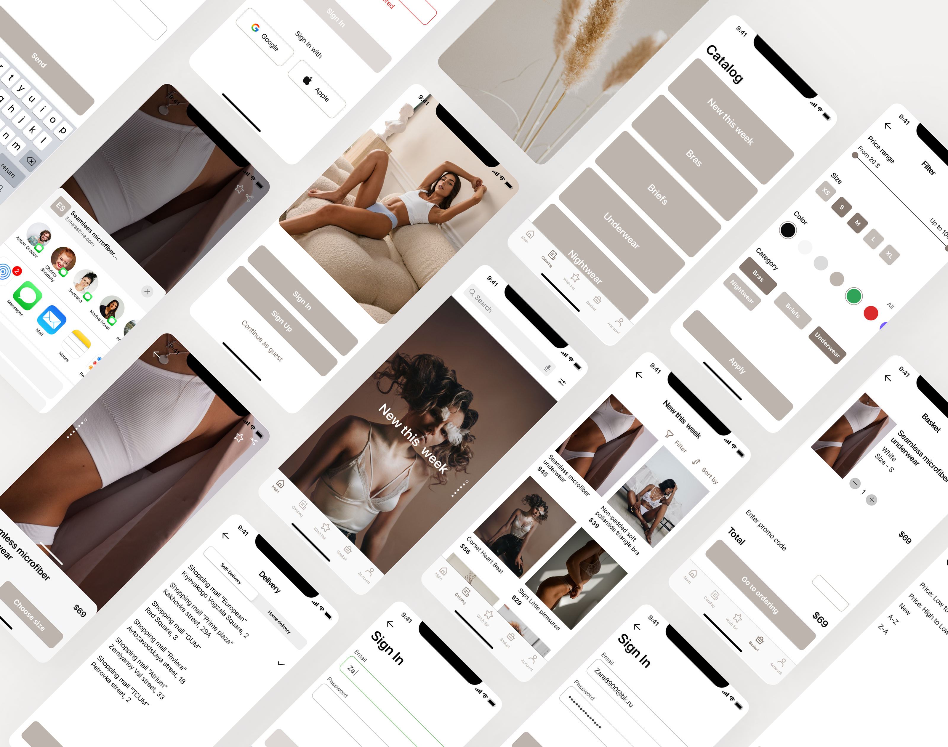 Mobile application of women's lingerie shop — Изображение №12 — Интерфейсы на Dprofile