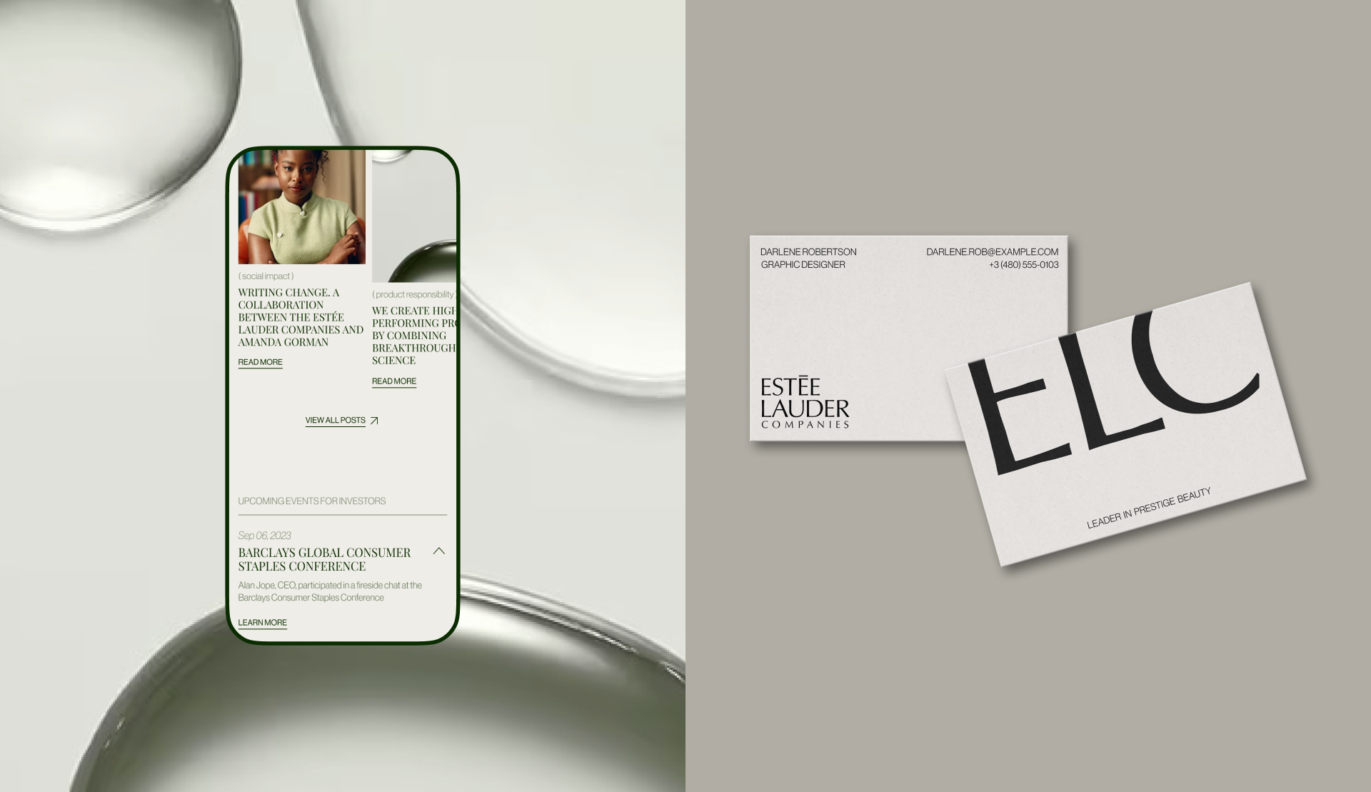 ESTEE LAUDER COMPANIES | Corporate website redesign — Изображение №3 — Интерфейсы на Dprofile