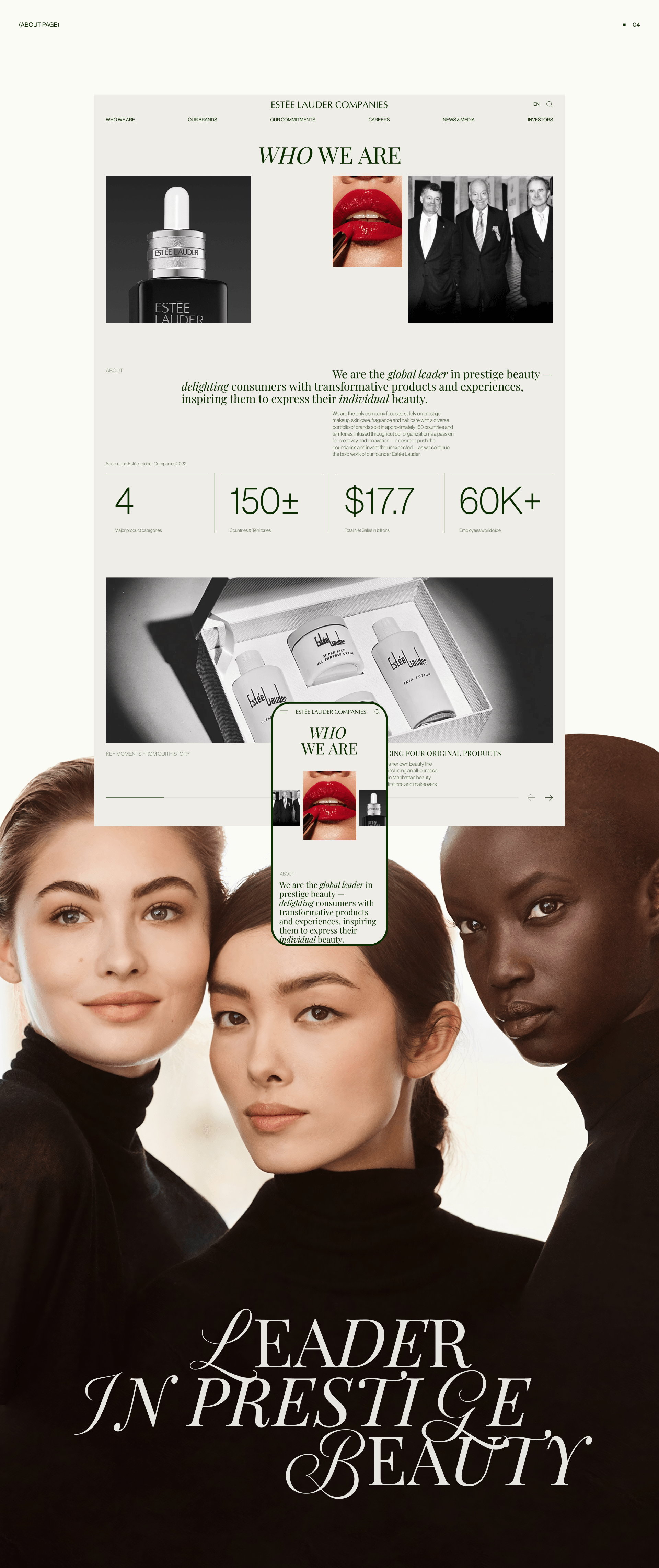 ESTEE LAUDER COMPANIES | Corporate website redesign — Изображение №8 — Интерфейсы на Dprofile
