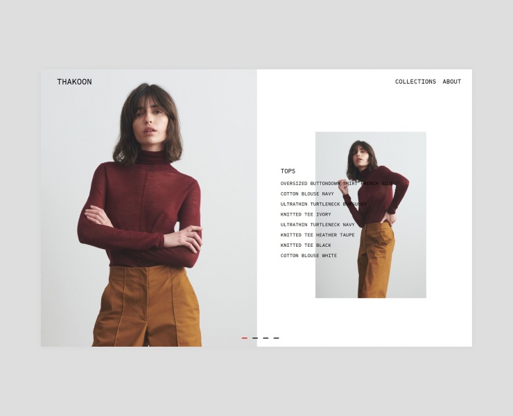 OUUR : THAKOON — Интерфейсы на Dprofile
