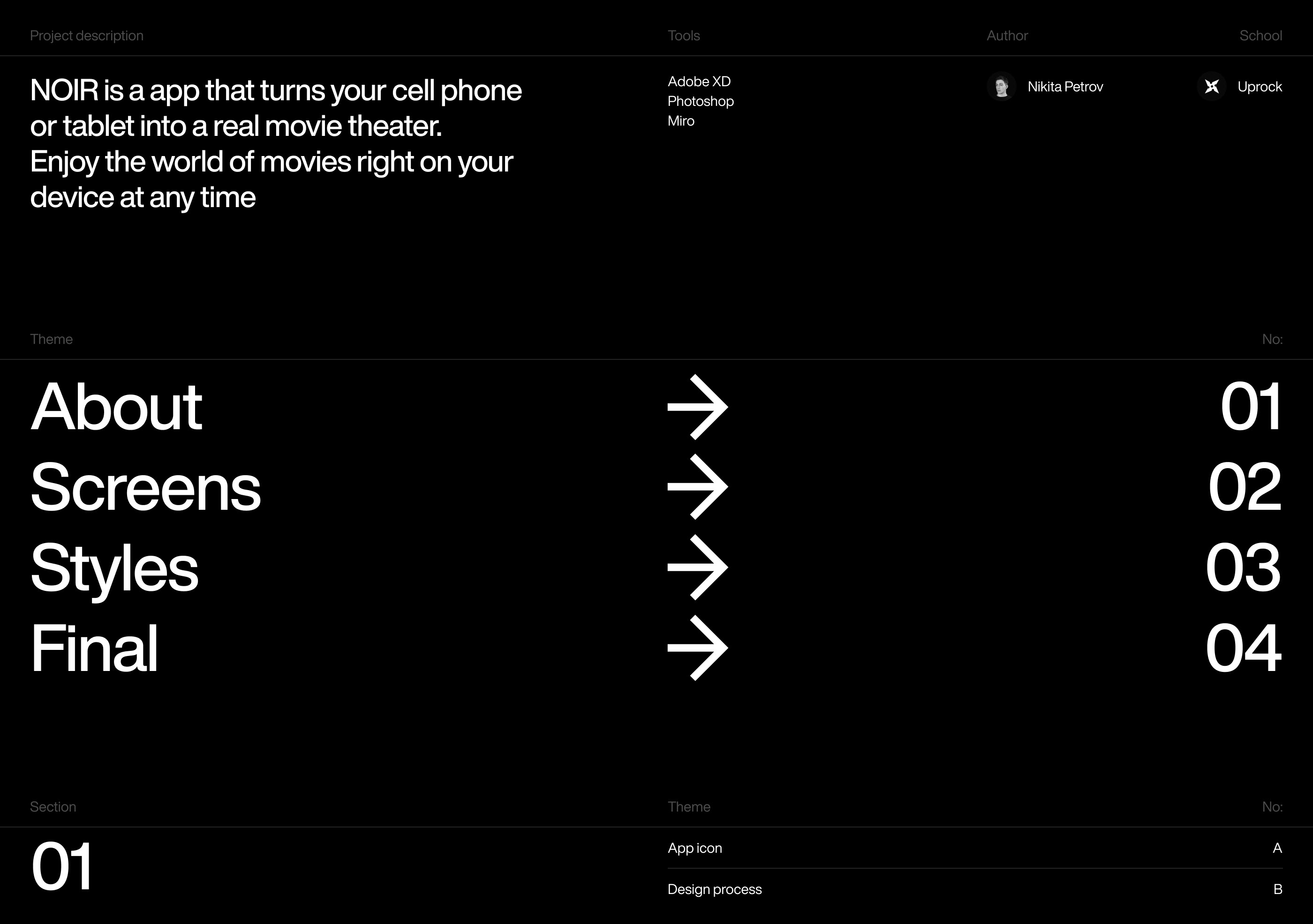 Noir — Online cinema — Изображение №2 — Интерфейсы на Dprofile