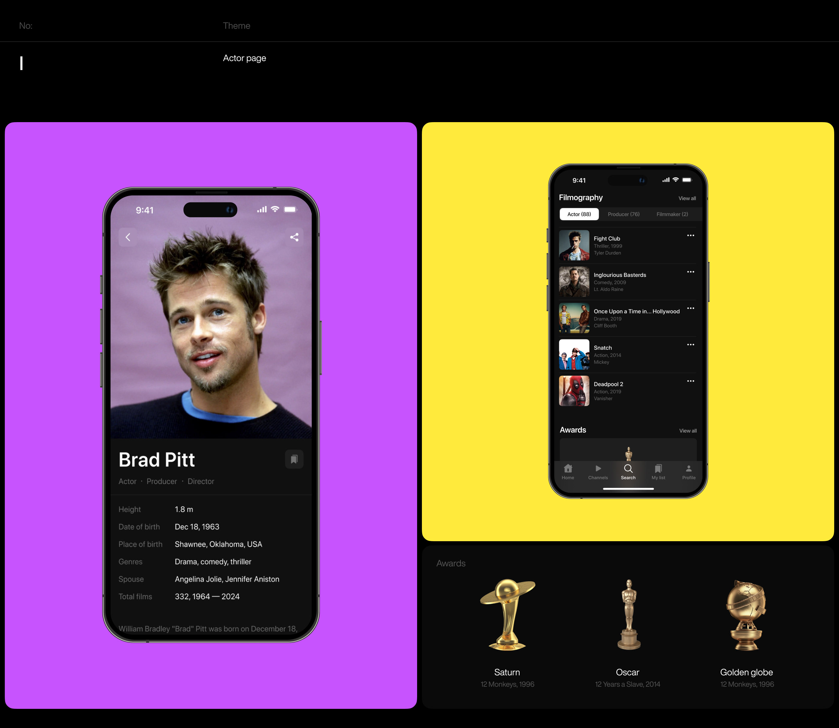 Noir — Online cinema — Изображение №17 — Интерфейсы на Dprofile