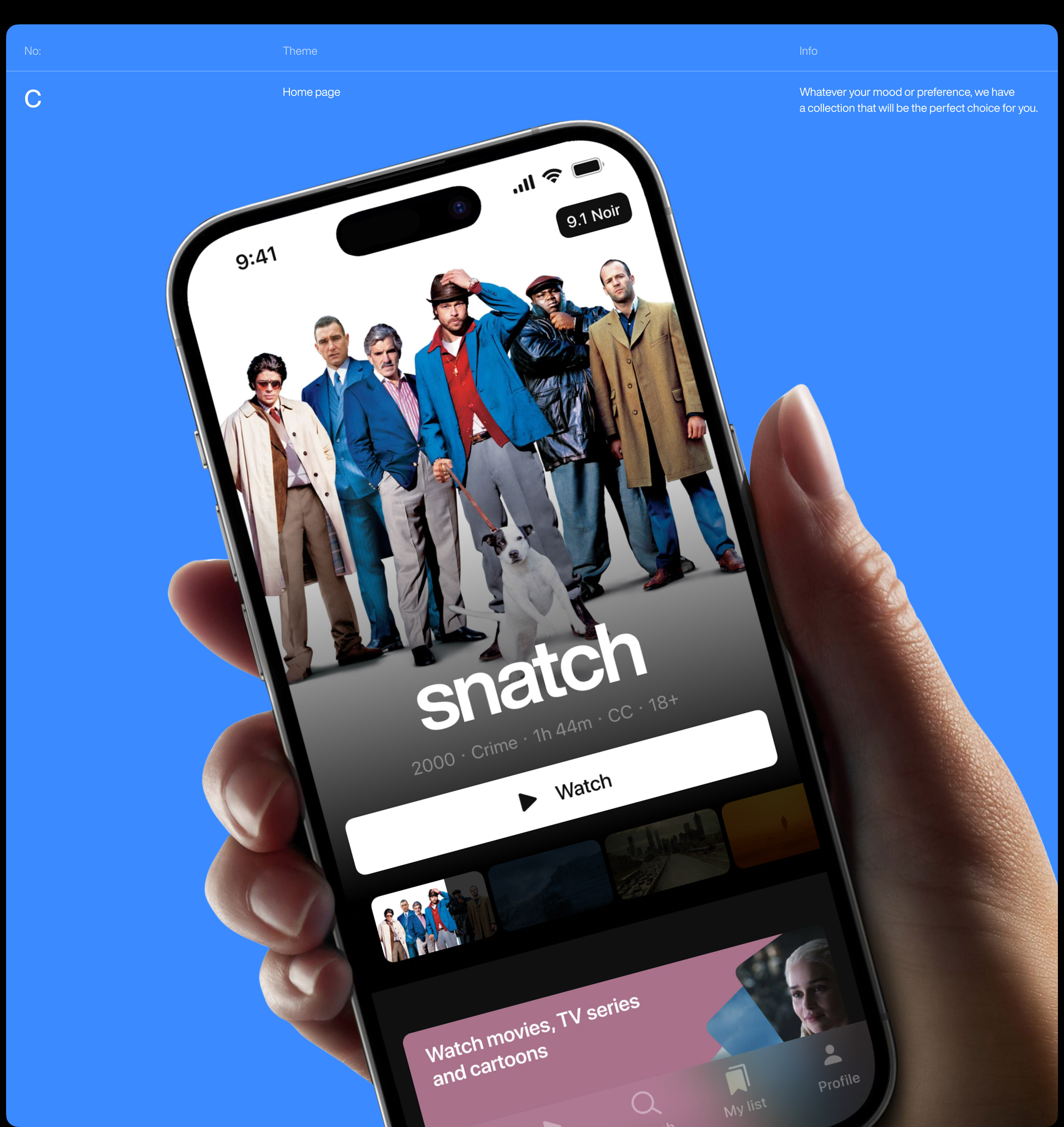 Noir — Online cinema — Изображение №8 — Интерфейсы на Dprofile