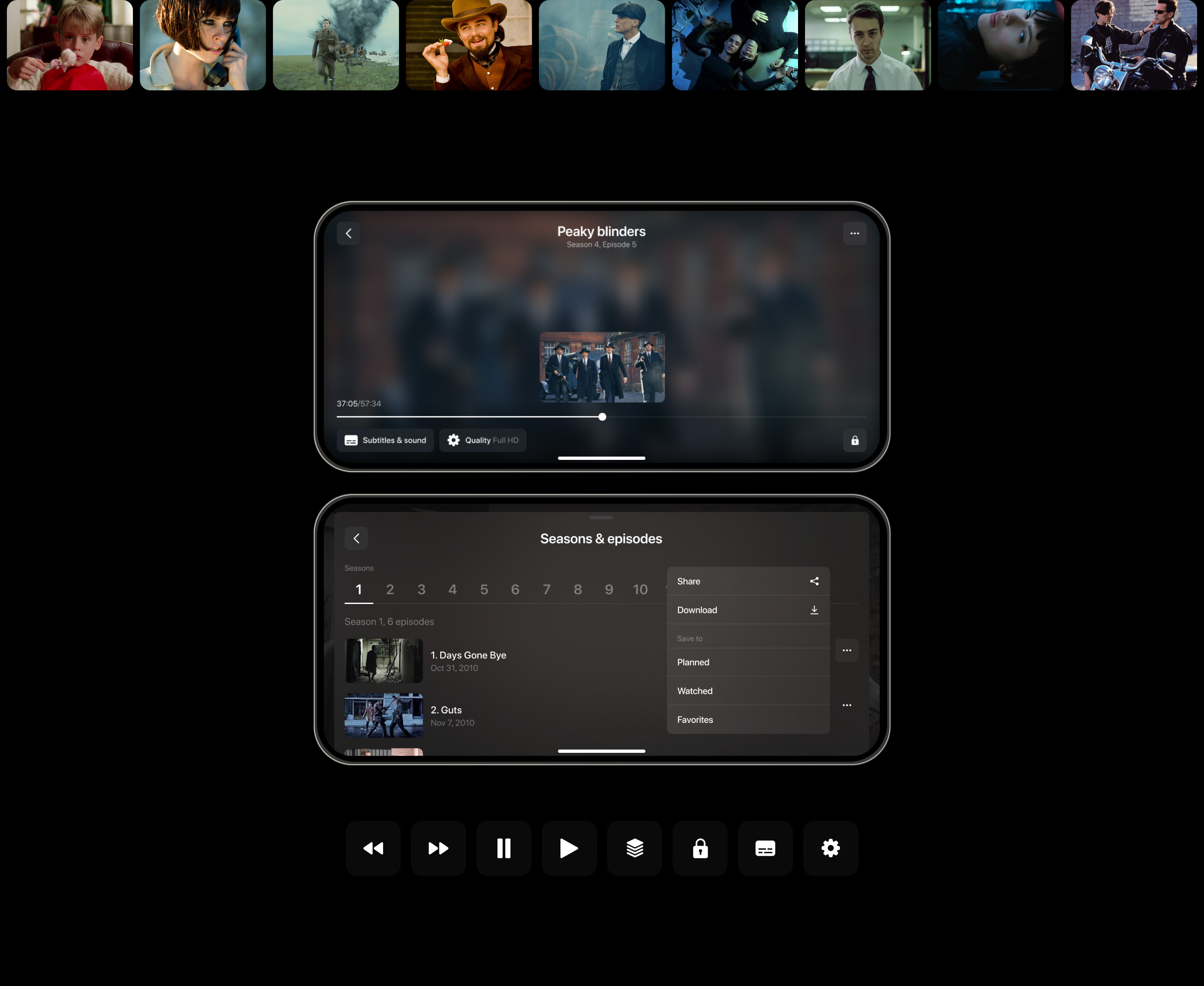 Noir — Online cinema — Изображение №16 — Интерфейсы на Dprofile