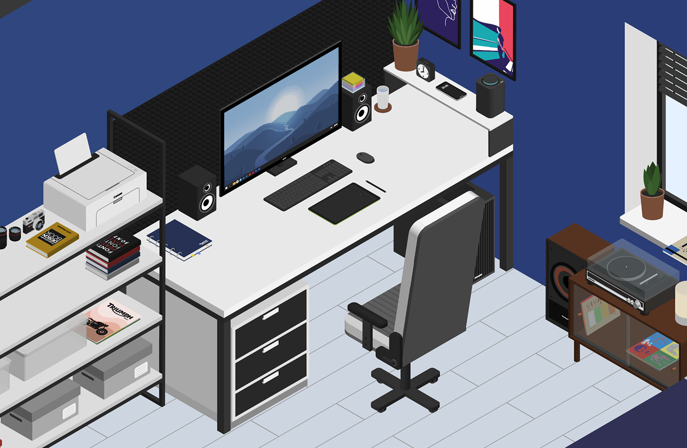 Isometric room — Изображение №2 — Иллюстрация на Dprofile