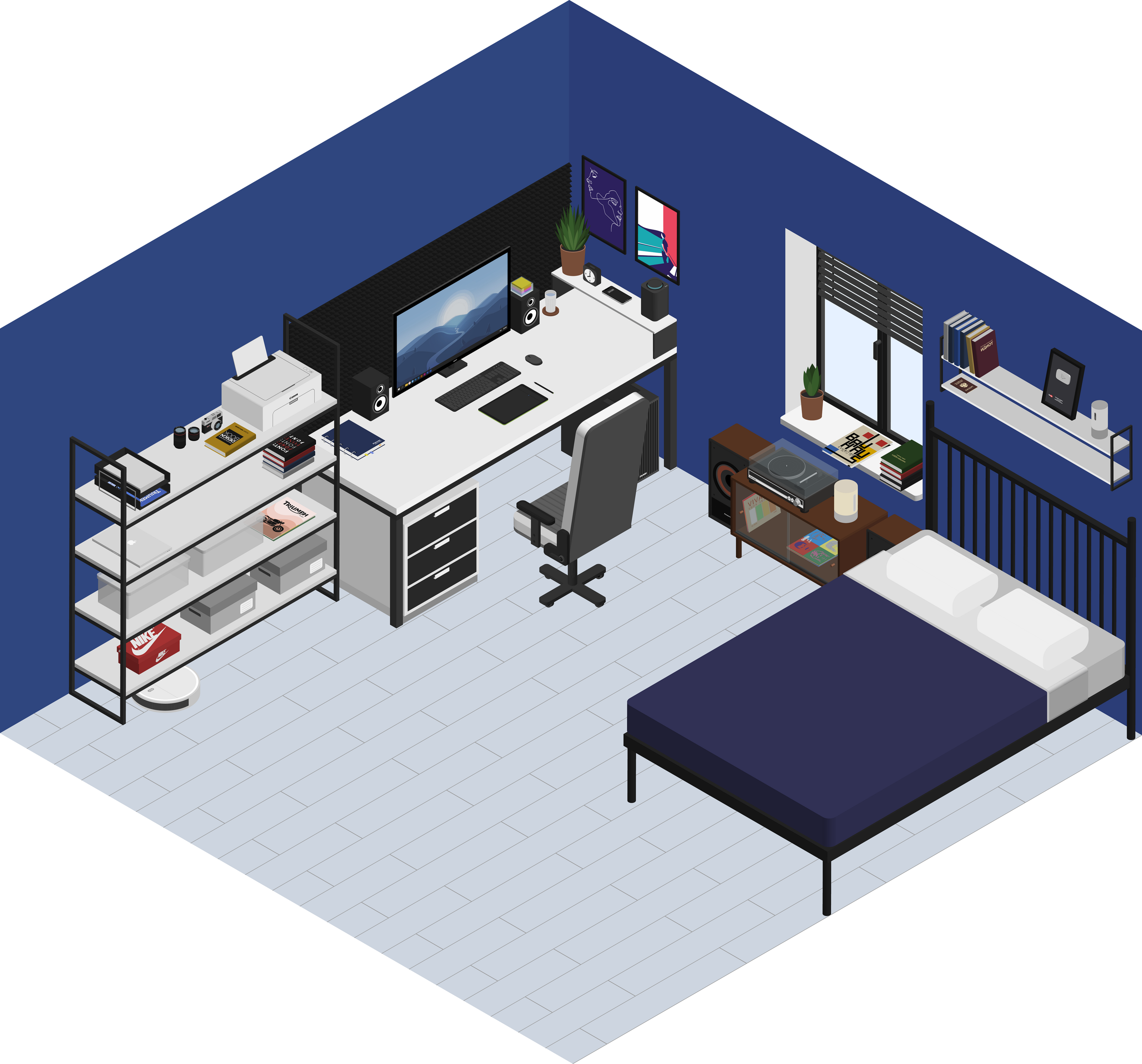 Isometric room — Изображение №1 — Иллюстрация на Dprofile