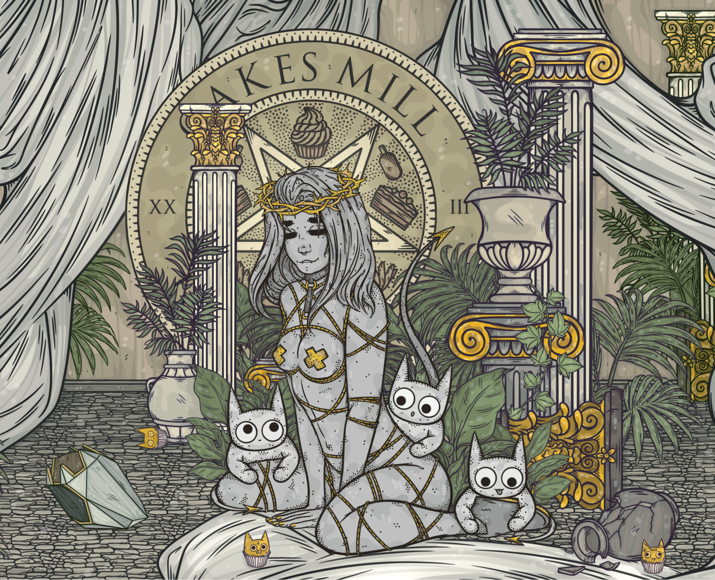 Cakes Mill × URAL DEMON ®. Postcard. — Иллюстрация на Dprofile