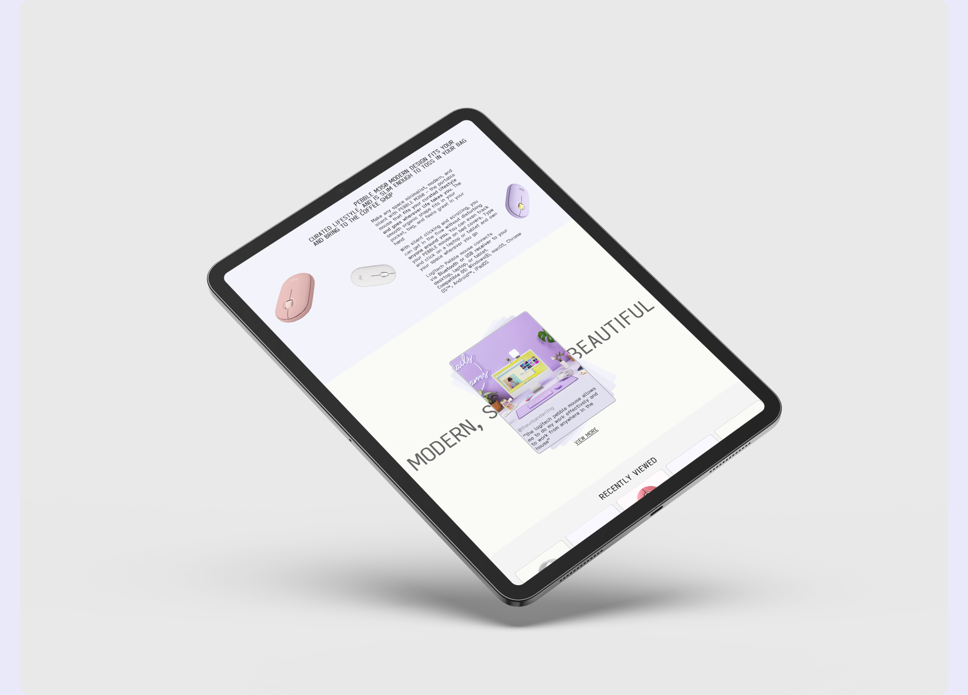 LOGITECH PEBBLE M350 / LANDING PAGE — Изображение №6 — Интерфейсы на Dprofile