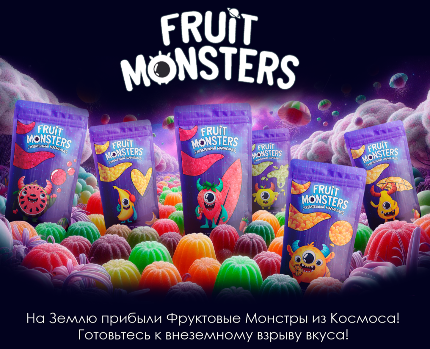 Концепт-проект фруктового мармелада "Fruit Monsters" на Dprofile