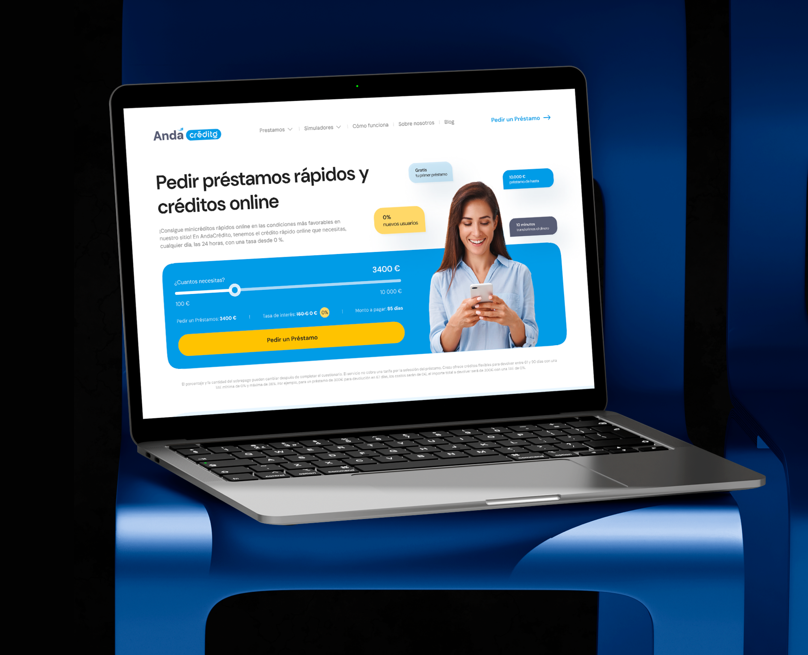 Website UX/UI Financial company — AndaCredito — Интерфейсы, Брендинг на Dprofile