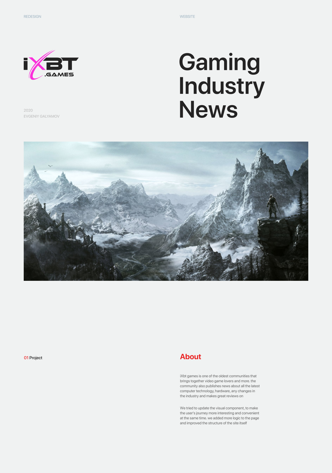 iXbt Games - Redesign Concept 2020 — Изображение №1 — Интерфейсы, Иллюстрация, Графика на Dprofile