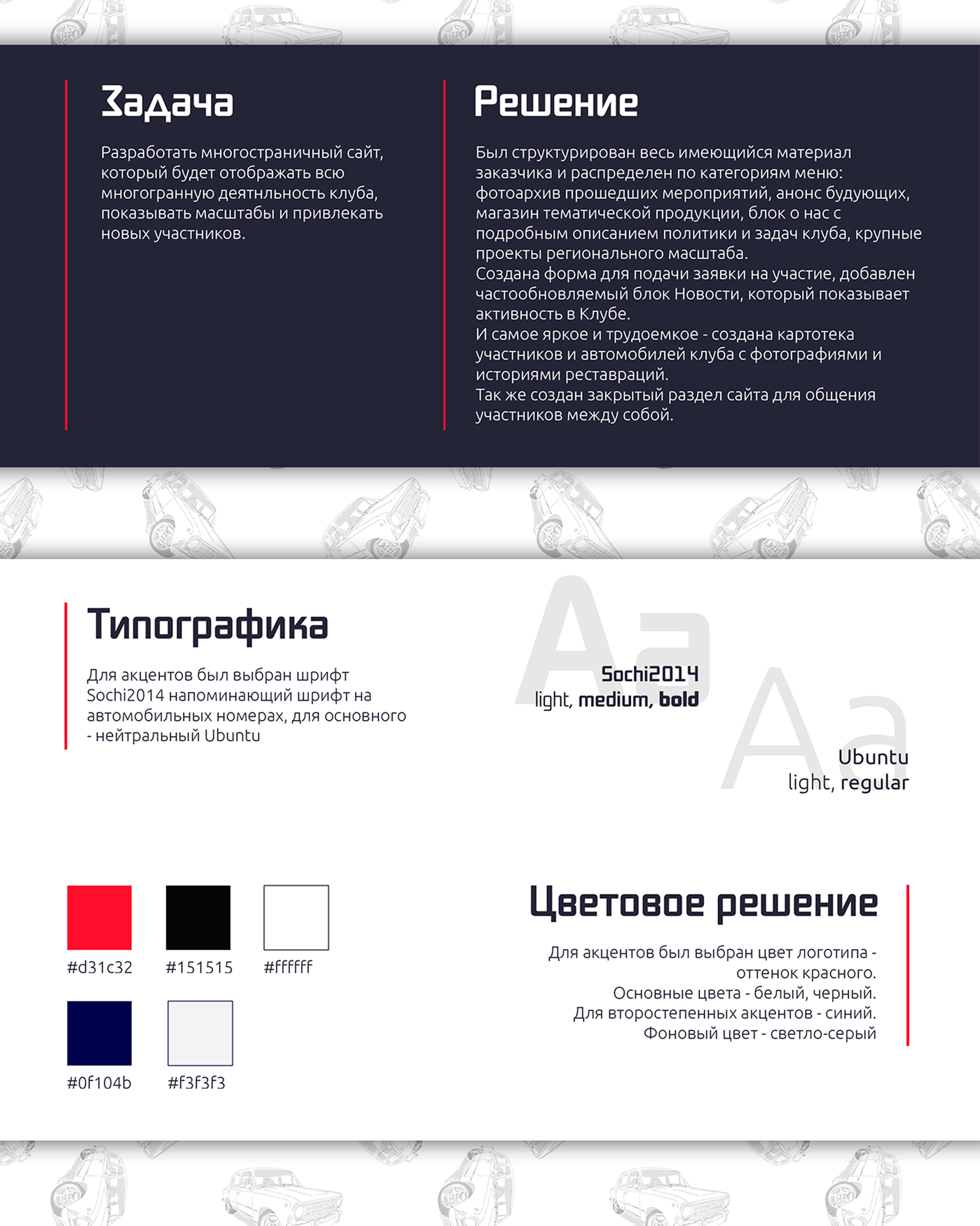 Корпоративный сайт клуба любителей ретроавтомобилей — Изображение №3 — Интерфейсы на Dprofile