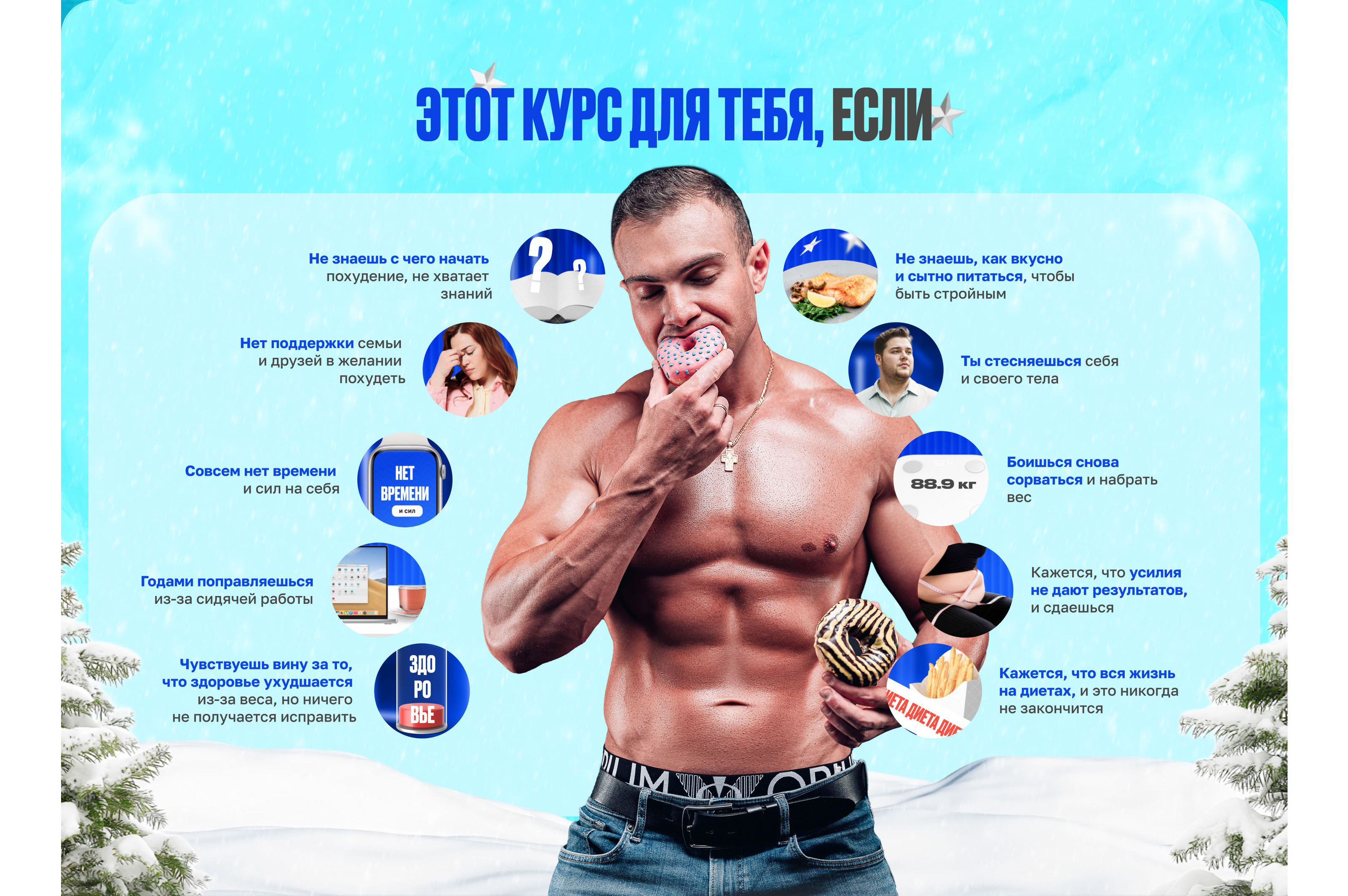 Лендинг онлайн-курс по похудению | Разработка сайта — Изображение №7 — Интерфейсы, Графика на Dprofile