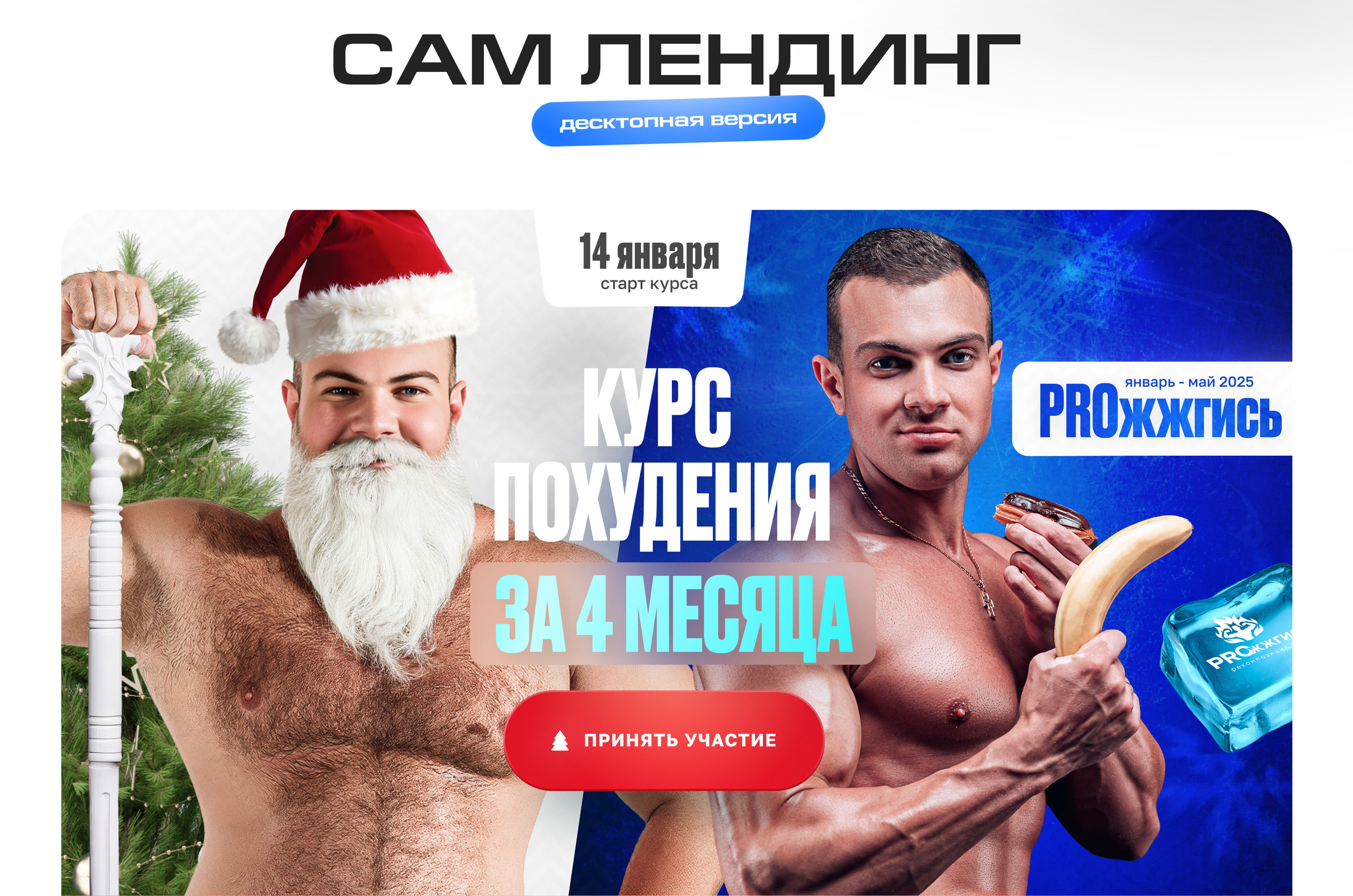 Лендинг онлайн-курс по похудению | Разработка сайта — Изображение №5 — Интерфейсы, Графика на Dprofile