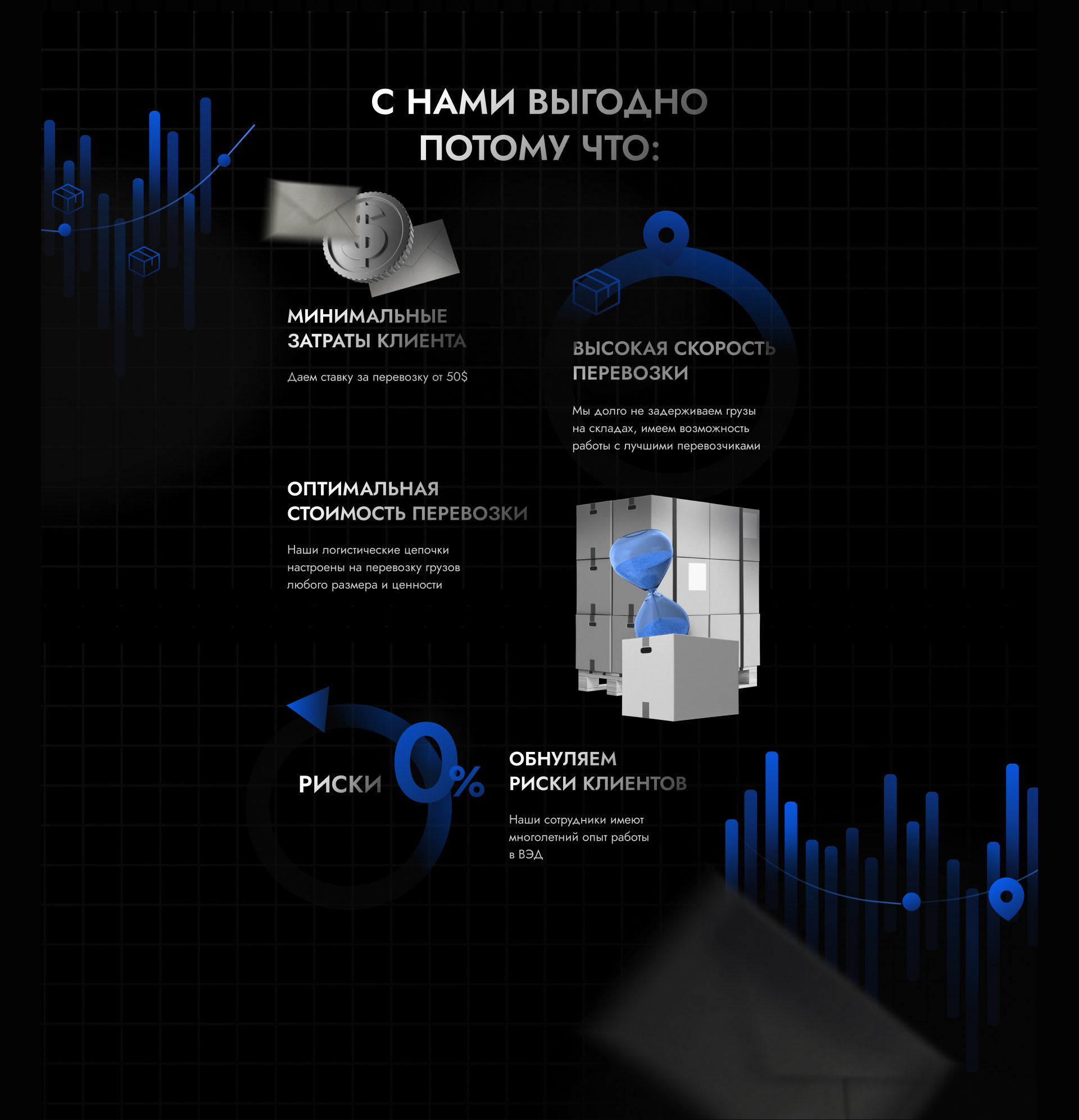 Landing page логистика — Изображение №7 — Брендинг, Графика на Dprofile