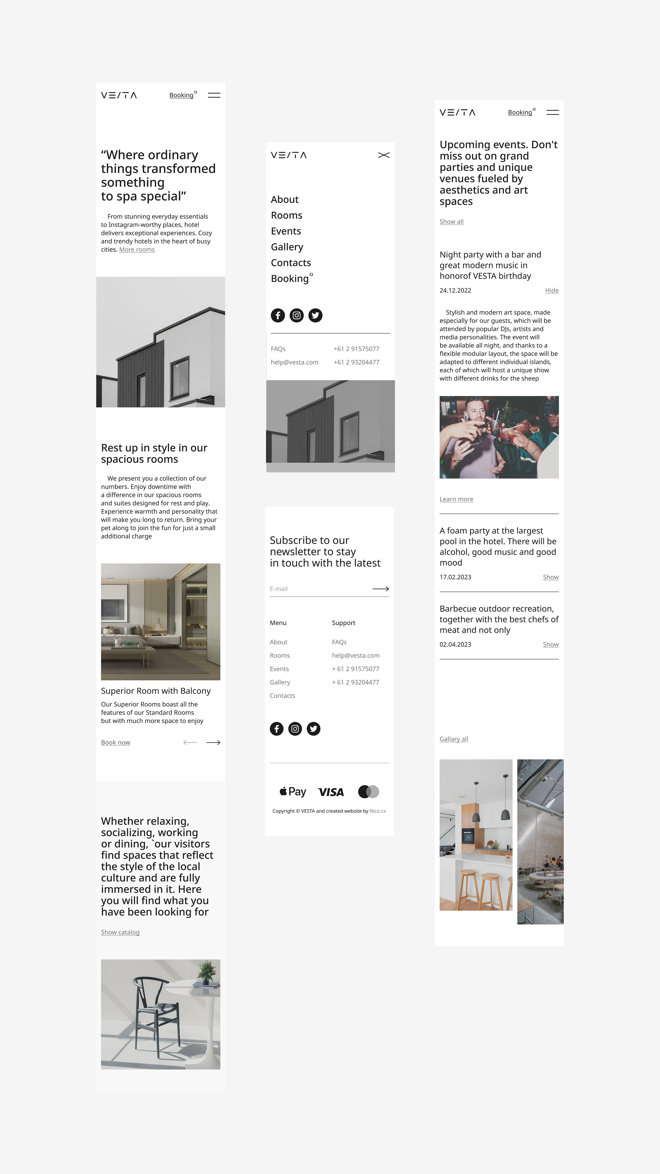 VESTA. Website of the hotel from Argentina — Изображение №5 — Интерфейсы, Брендинг, Анимация на Dprofile