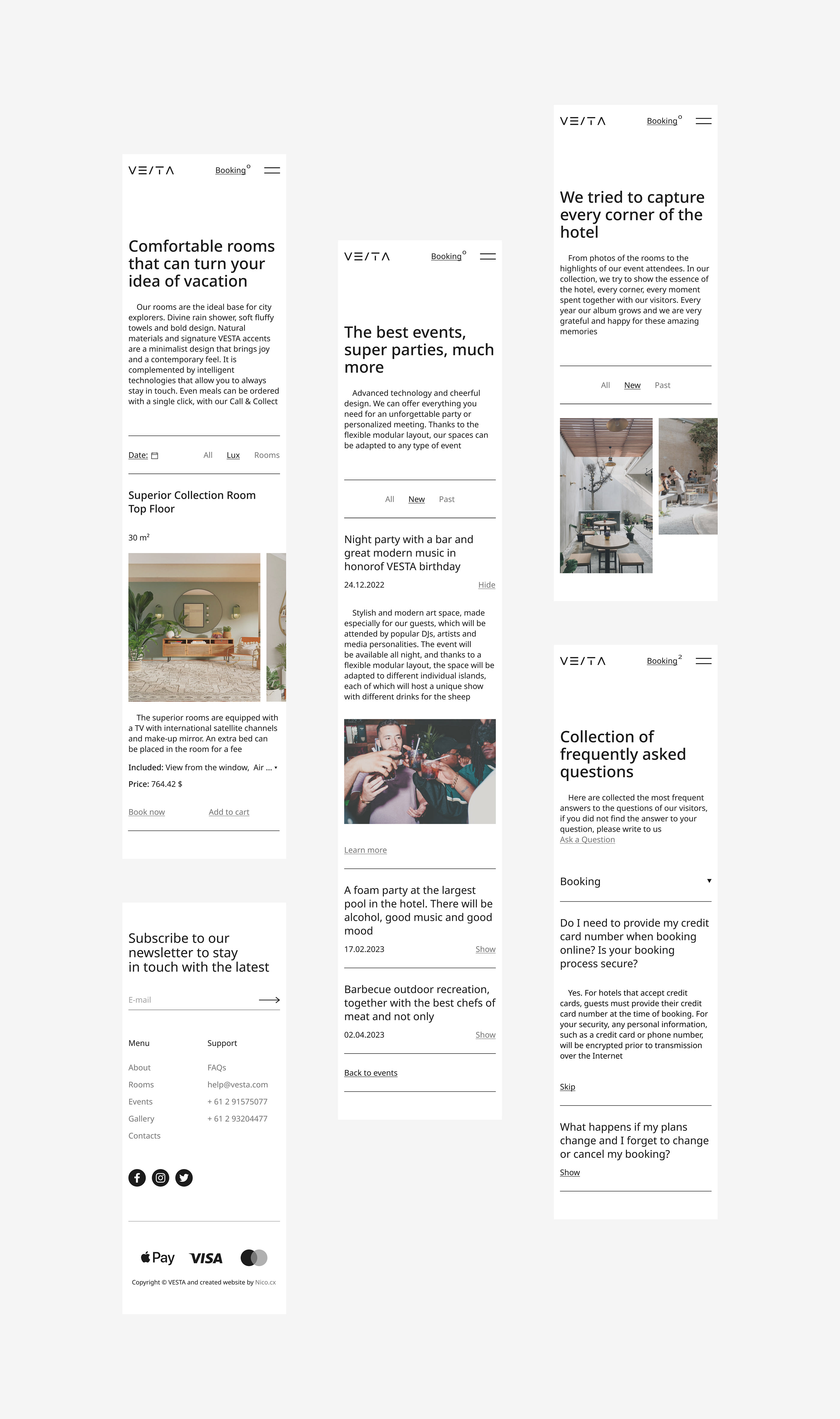 VESTA. Website of the hotel from Argentina — Изображение №8 — Интерфейсы, Брендинг, Анимация на Dprofile