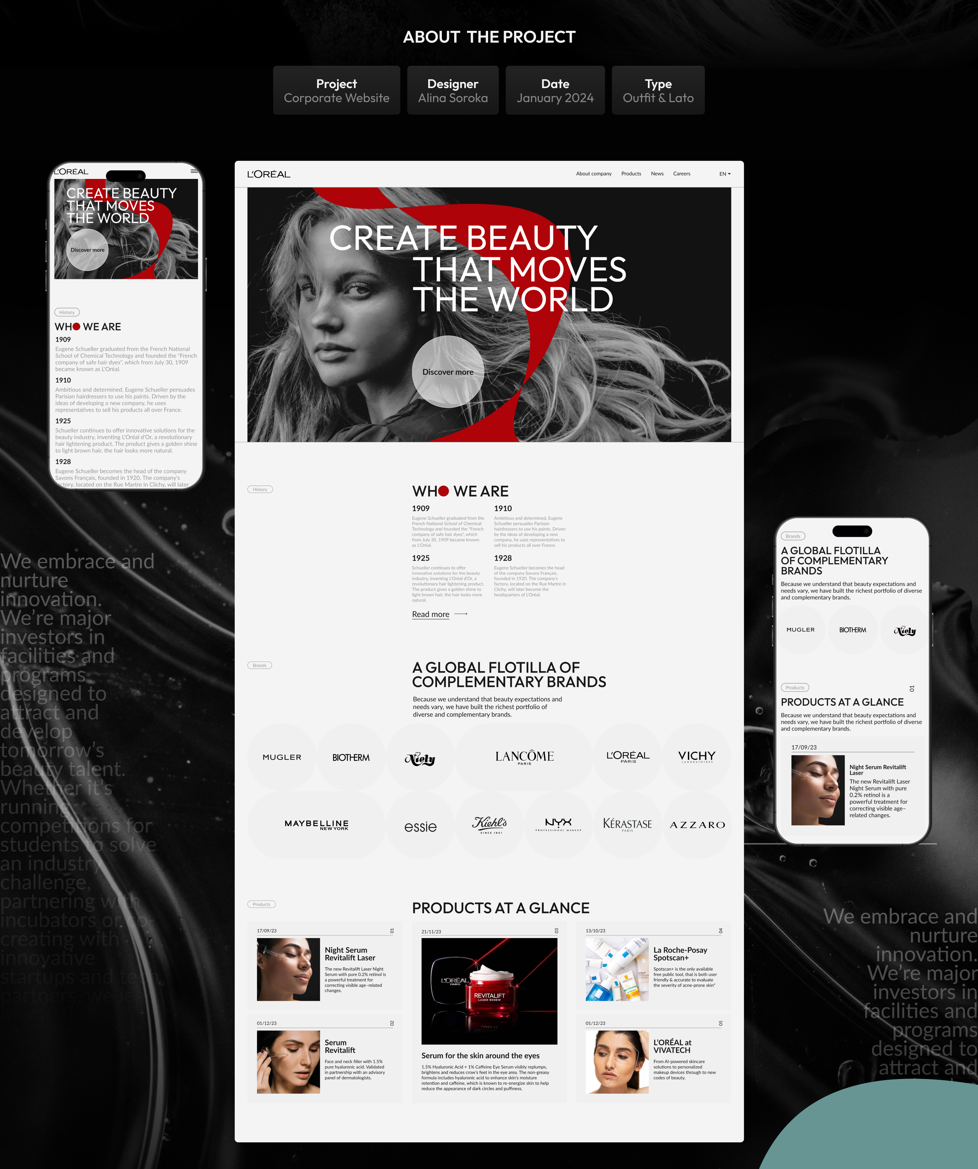 LOREAL | Corporate website — Изображение №2 — Интерфейсы на Dprofile