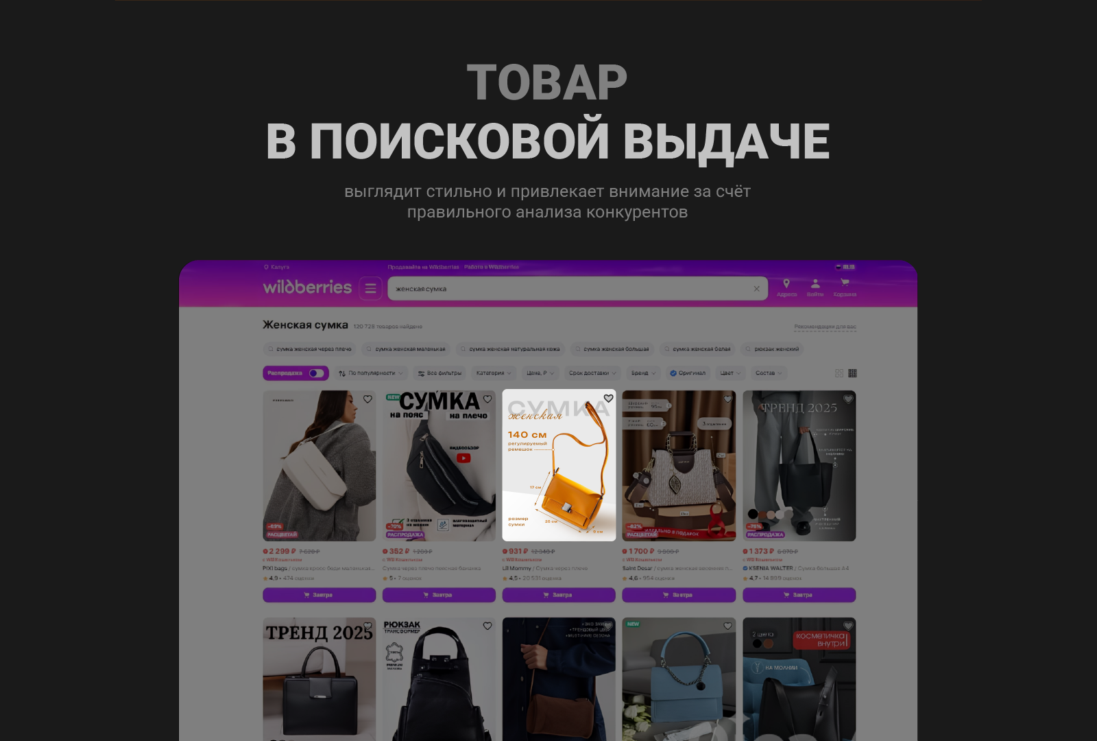 Карточка товара "Женская сумка" — Изображение №4 — Графика на Dprofile