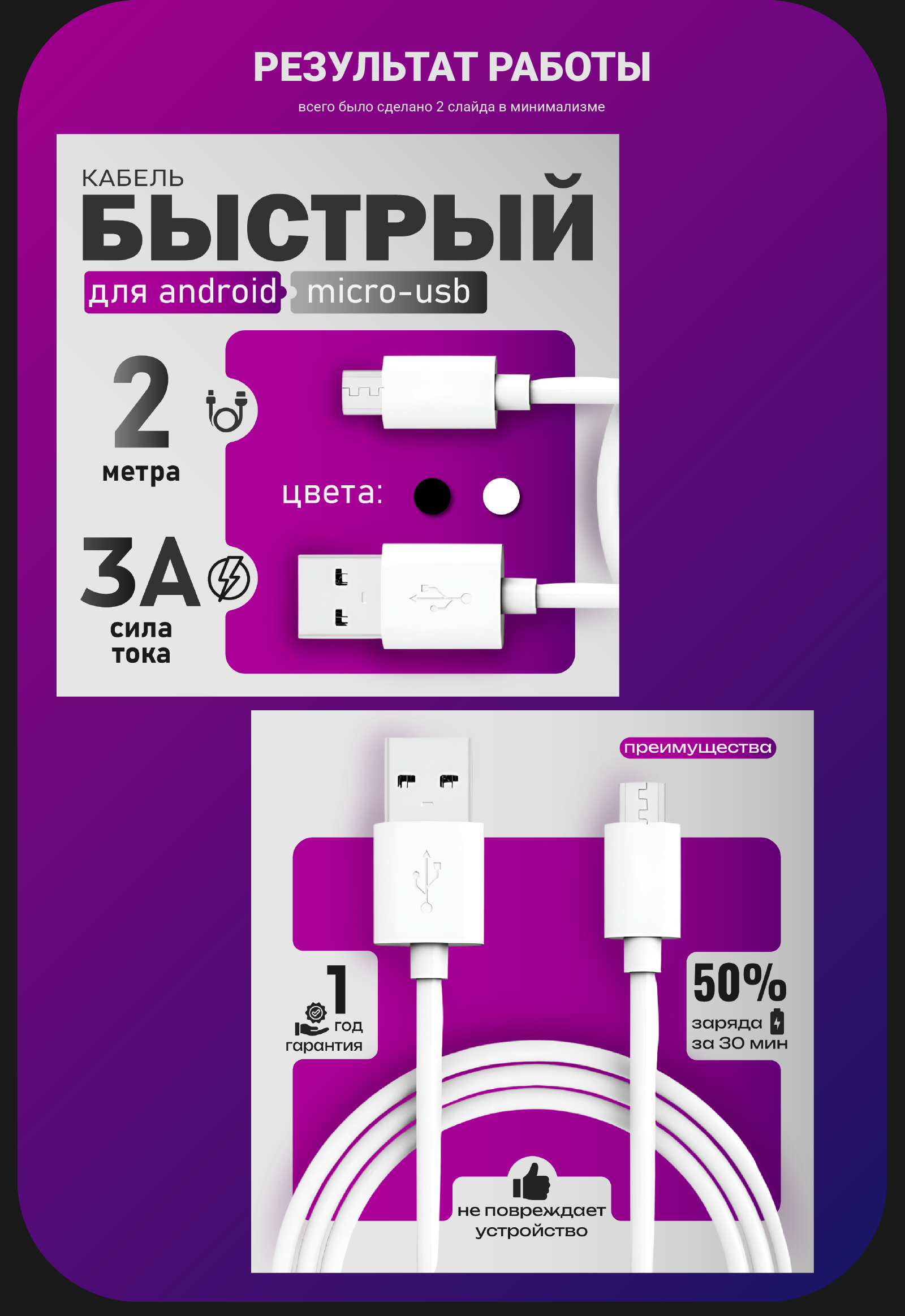 Карточка товара "Быстрый кабель" — Изображение №5 — Графика на Dprofile