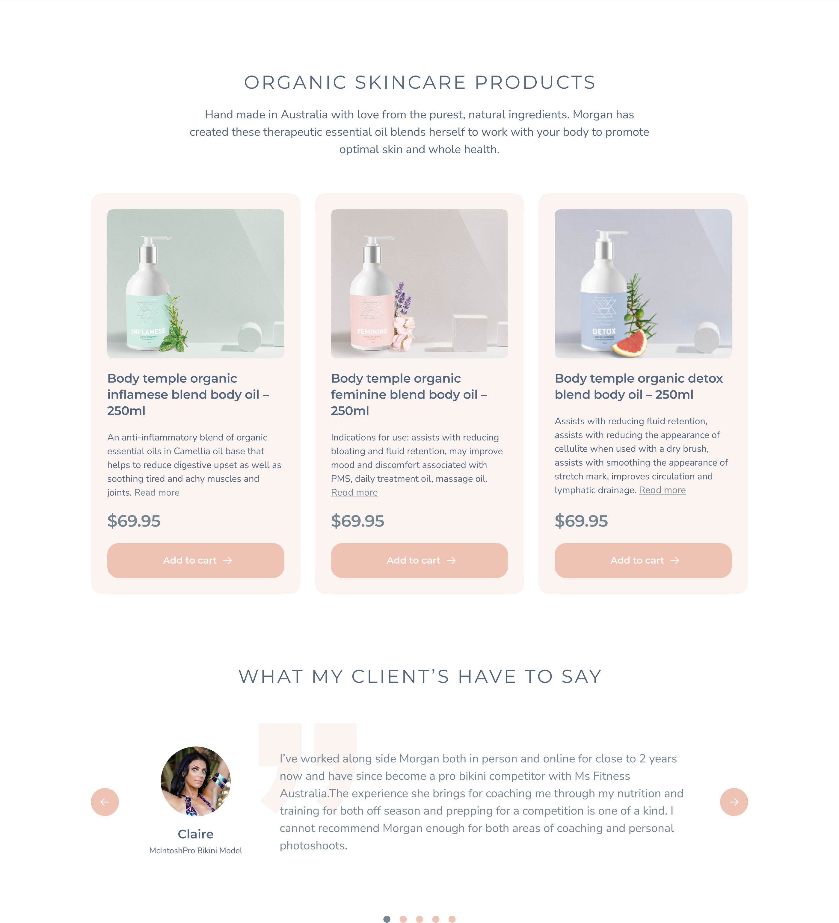 Redesign Body Temple Website | Commercial — Изображение №4 — Интерфейсы на Dprofile