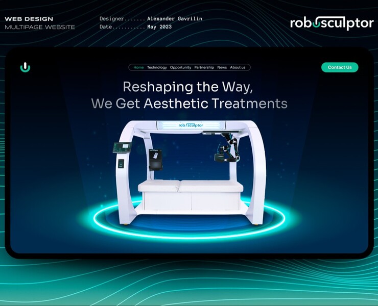 Robosculptor Website | Commercial — Интерфейсы на Dprofile