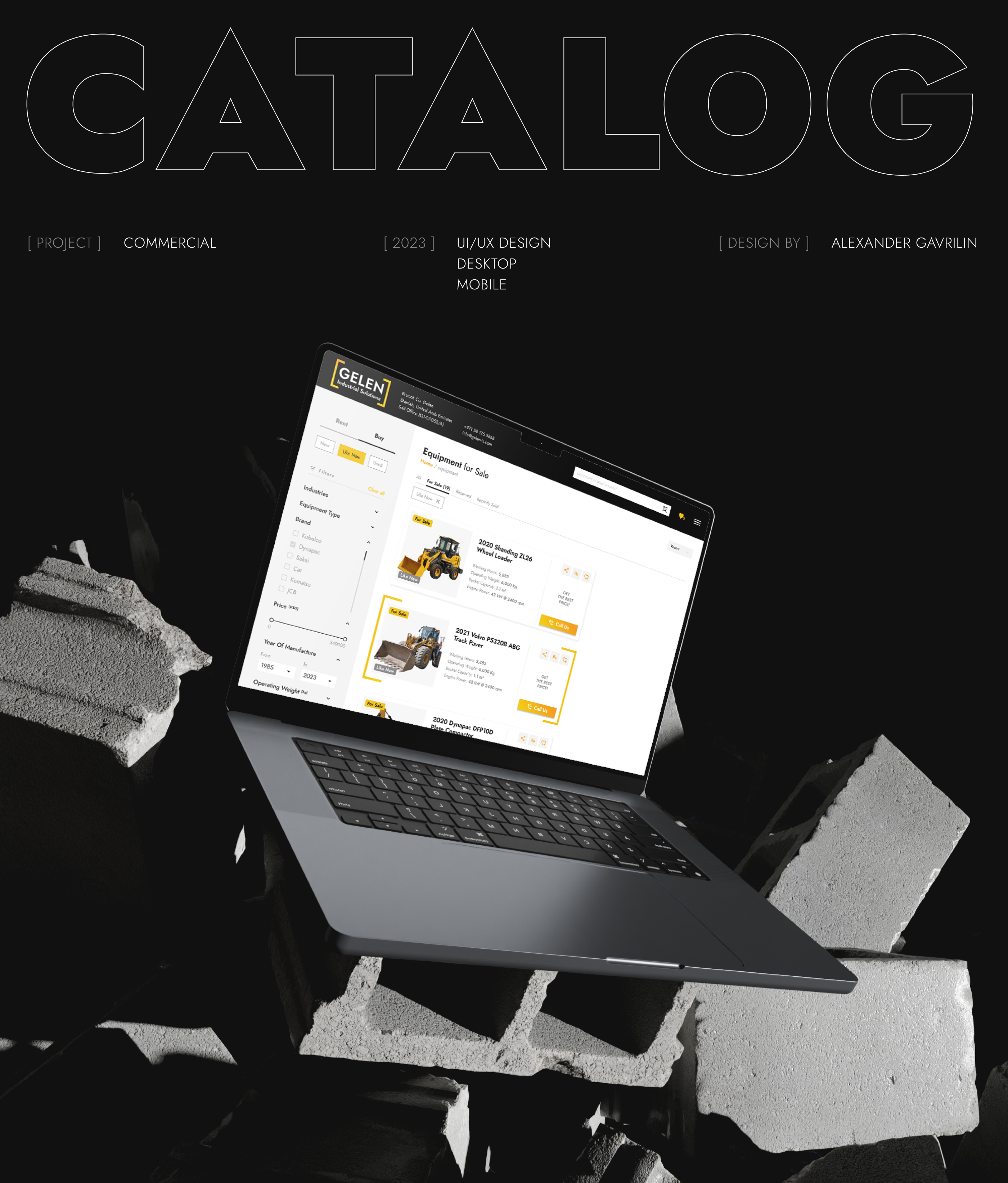 GELEN Web-catalog | Commercial — Изображение №1 — Интерфейсы на Dprofile