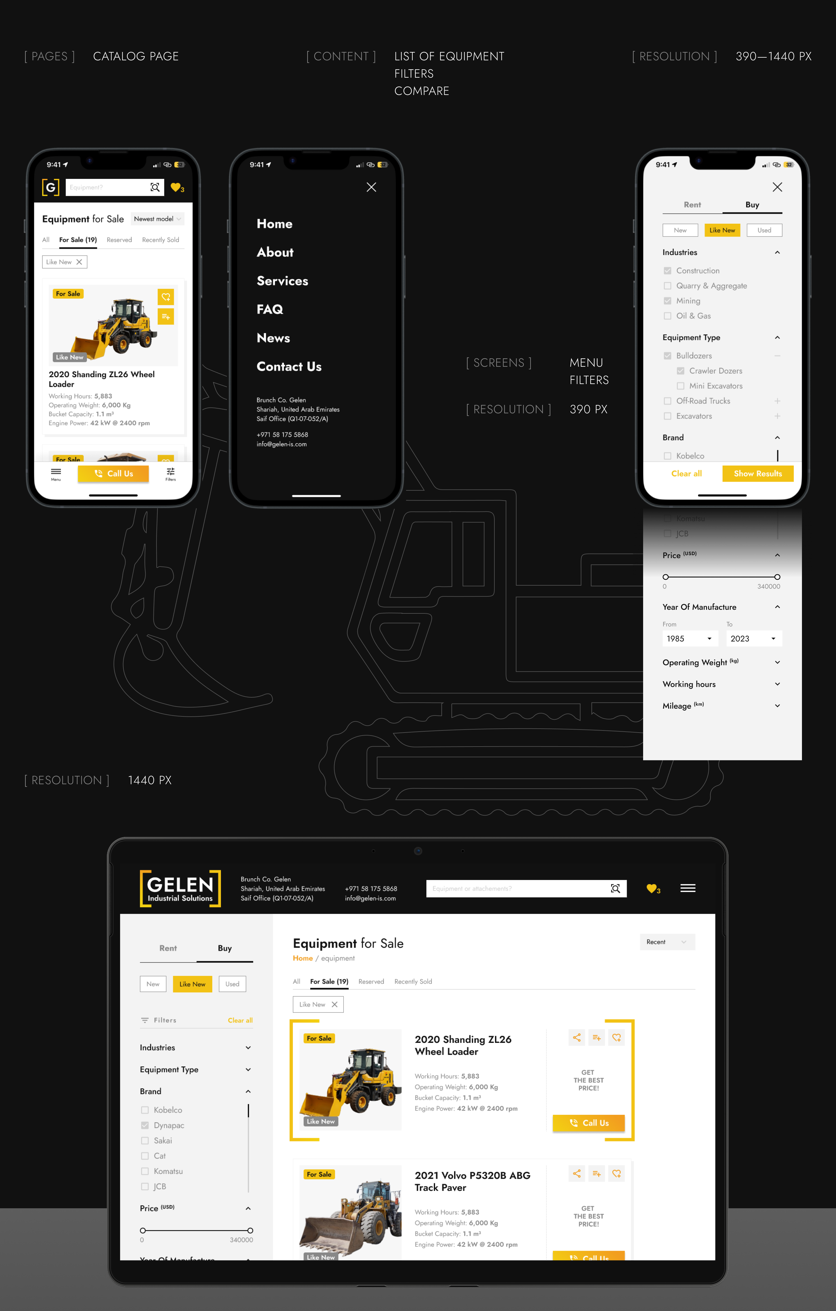 GELEN Web-catalog | Commercial — Изображение №3 — Интерфейсы на Dprofile