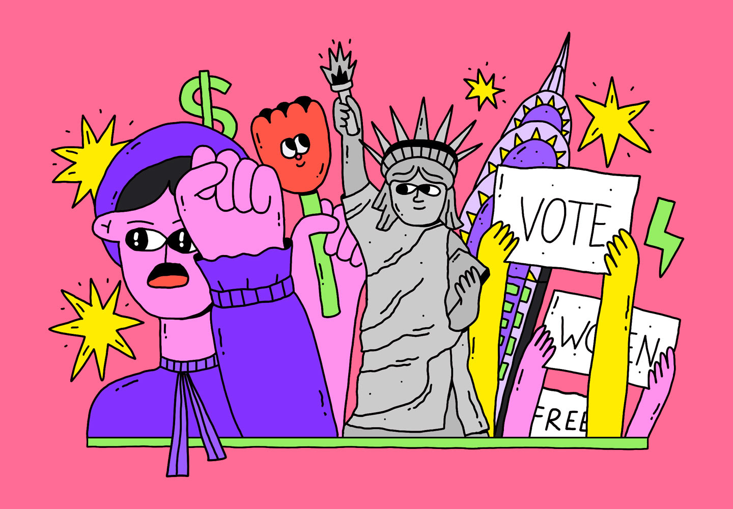 Серия иллюстрации для телеграм-поста Газета Медиа — Изображение №5 — Интерфейсы, Иллюстрация на Dprofile