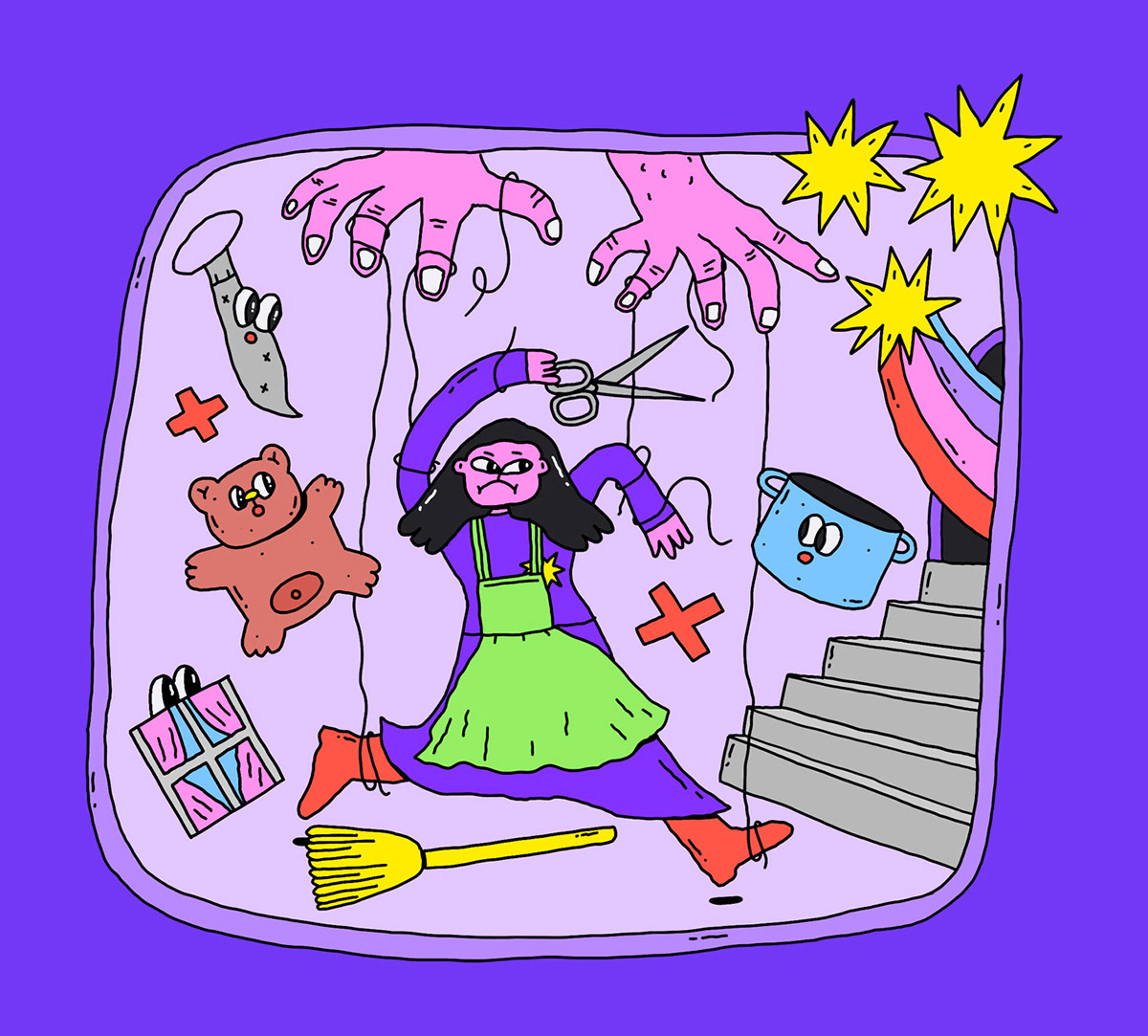 Серия иллюстрации для телеграм-поста Газета Медиа — Изображение №10 — Интерфейсы, Иллюстрация на Dprofile