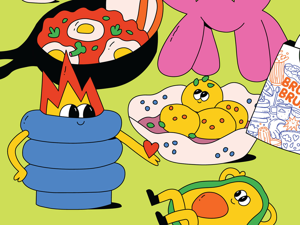 Иллюстрация для Brunchy Brunch | дизайн, персонажи — Изображение №4 — Брендинг, Иллюстрация на Dprofile