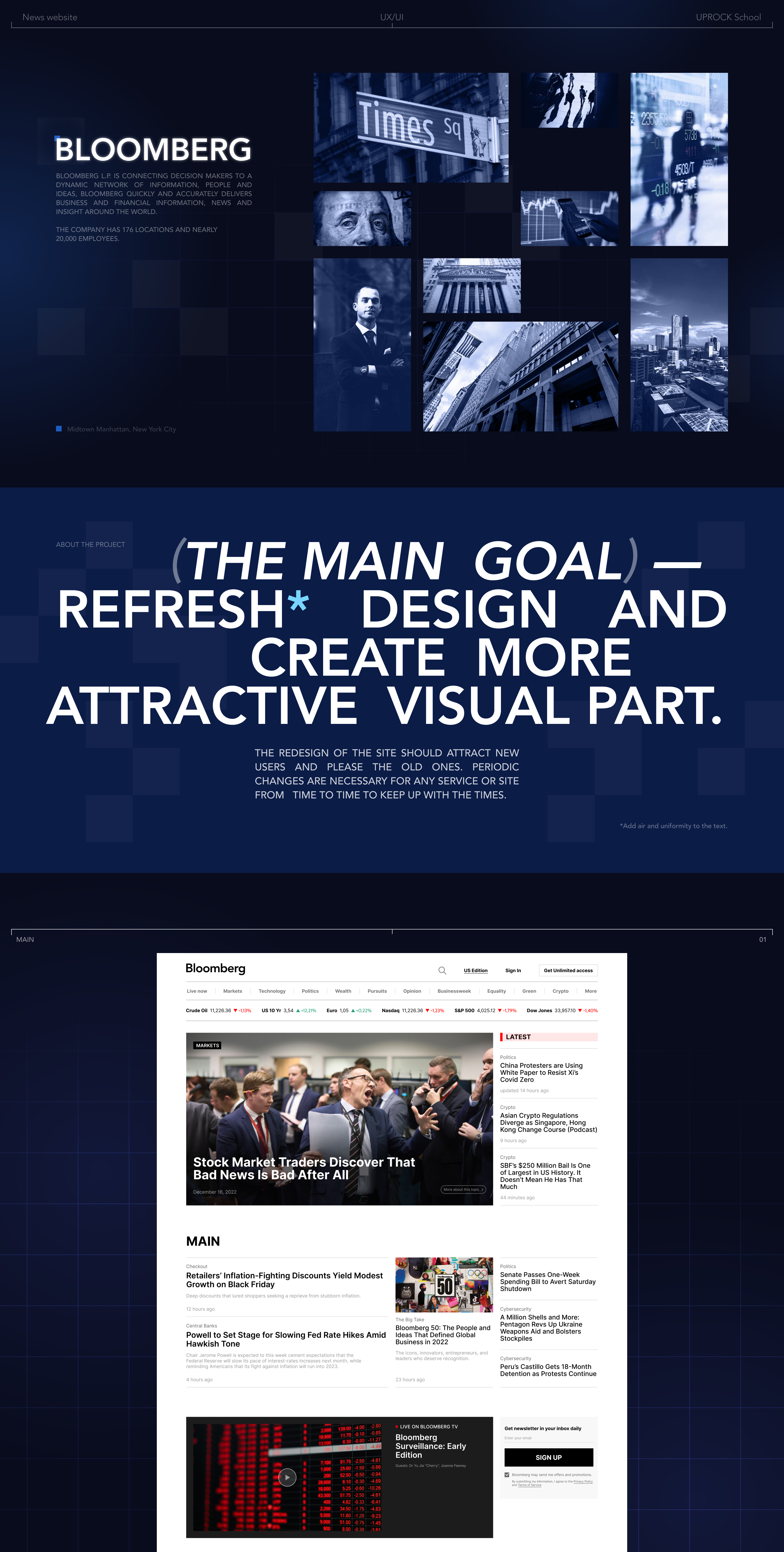 Bloomberg.com — website redesign — Изображение №1 — Интерфейсы, Анимация на Dprofile