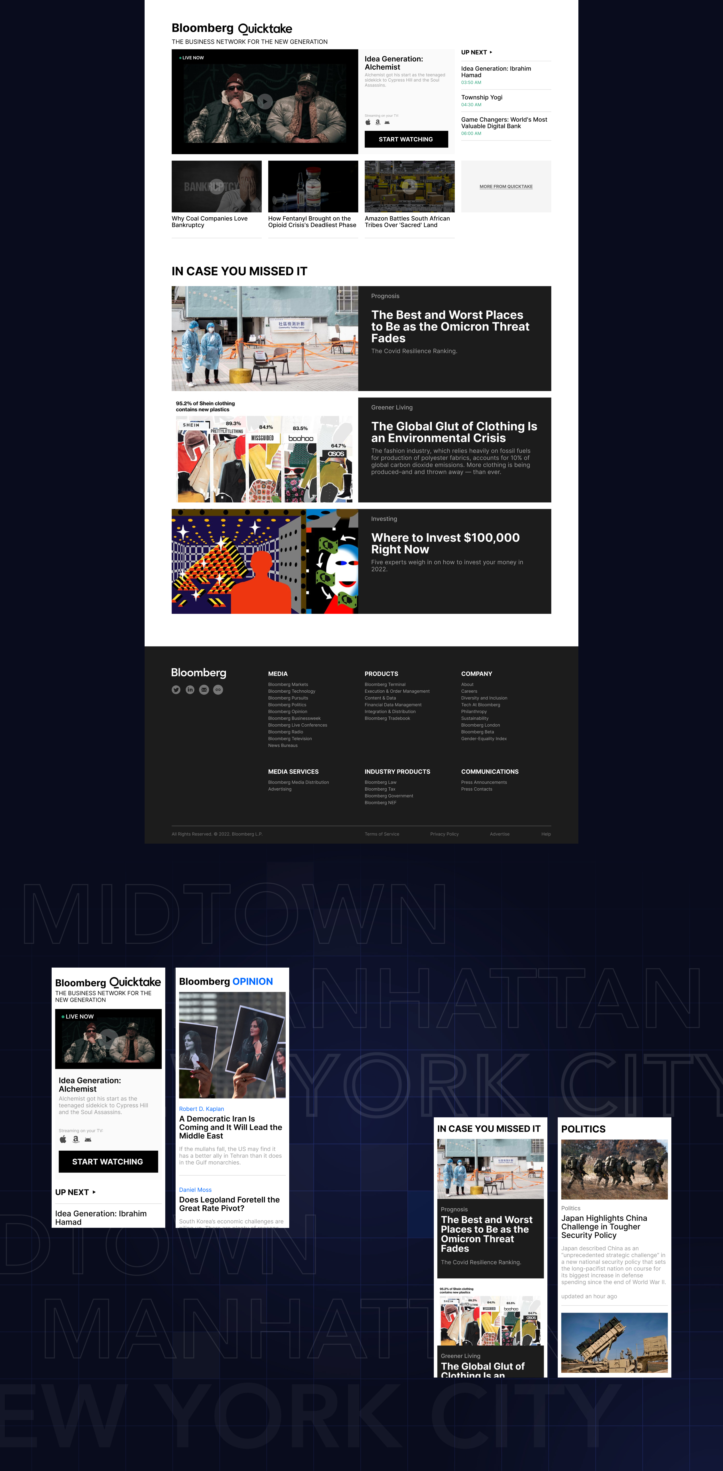 Bloomberg.com — website redesign — Изображение №3 — Интерфейсы, Анимация на Dprofile