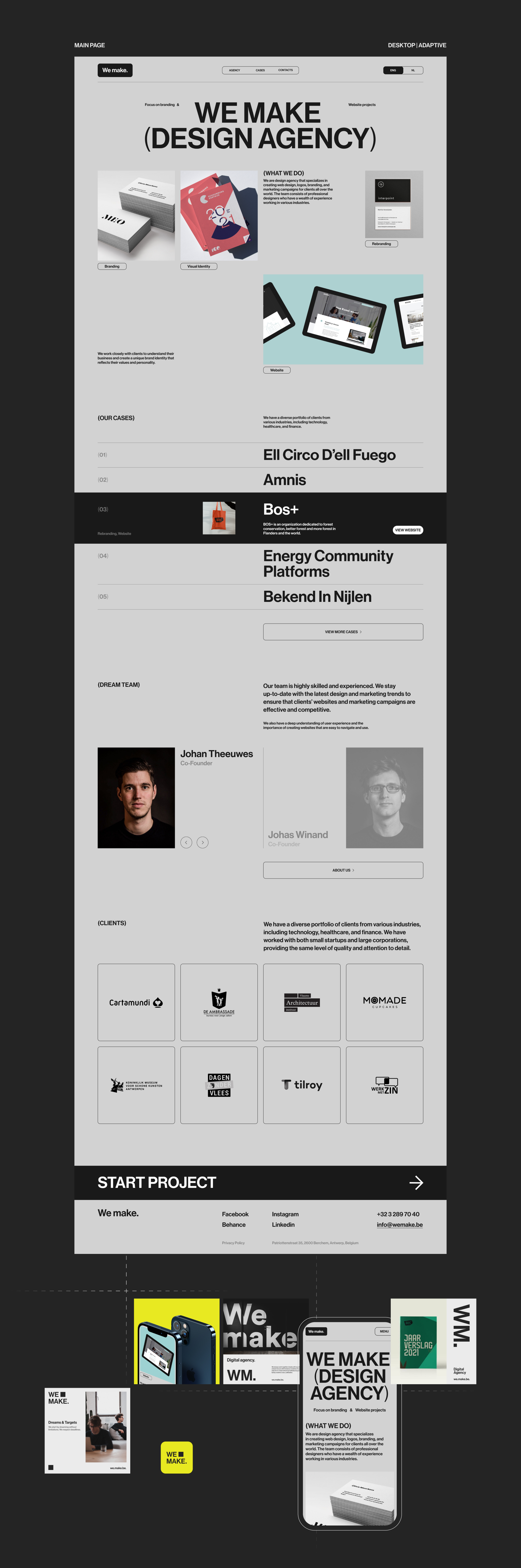 WEMAKE.BE |Website redesign — Изображение №2 — Интерфейсы, Анимация на Dprofile