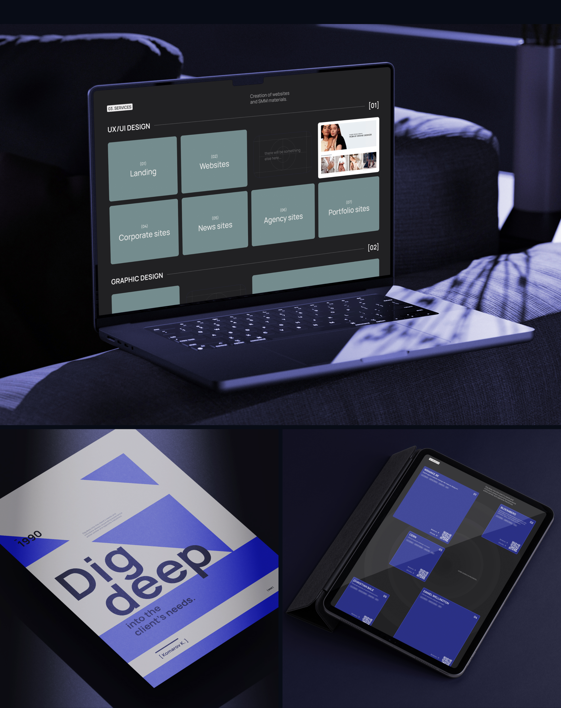 Komarov | Portfolio website — Изображение №4 — Интерфейсы, Анимация на Dprofile