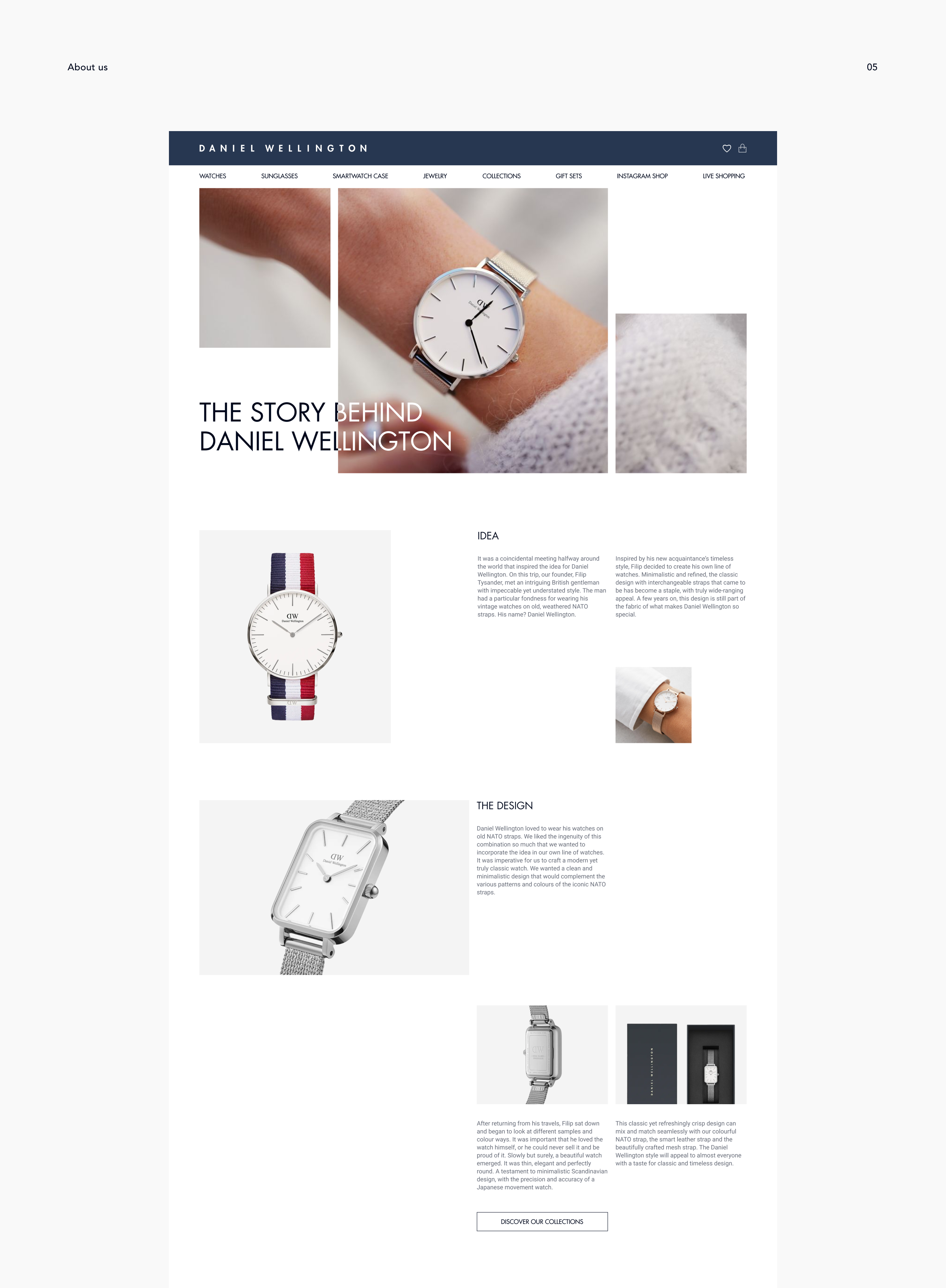 Daniel Wellington (Watches) | redesign — Изображение №7 — Интерфейсы, Анимация на Dprofile
