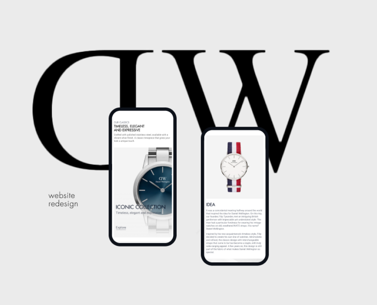 Daniel Wellington (Watches) | redesign — Интерфейсы, Анимация на Dprofile