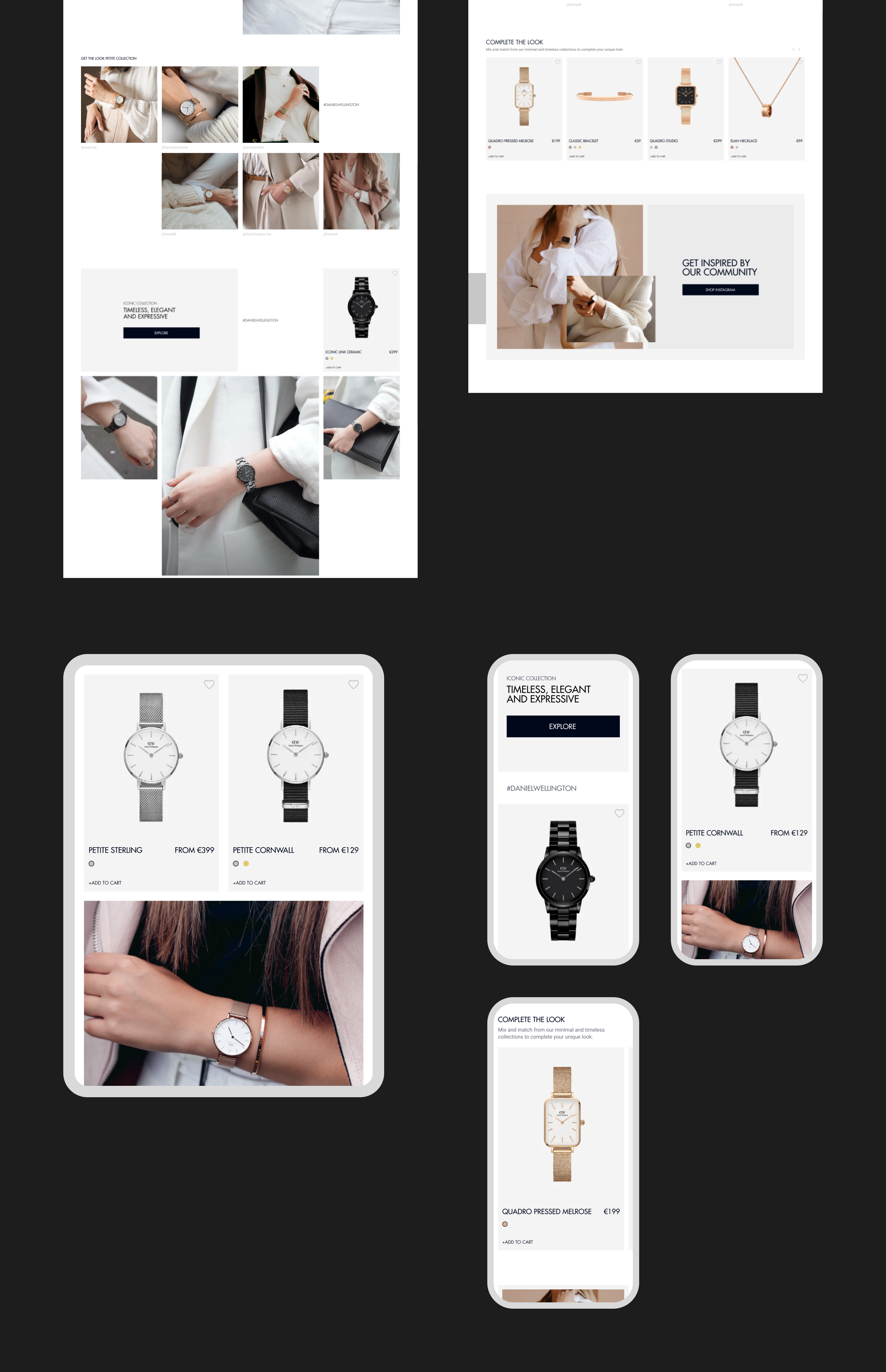 Daniel Wellington (Watches) | redesign — Изображение №6 — Интерфейсы, Анимация на Dprofile