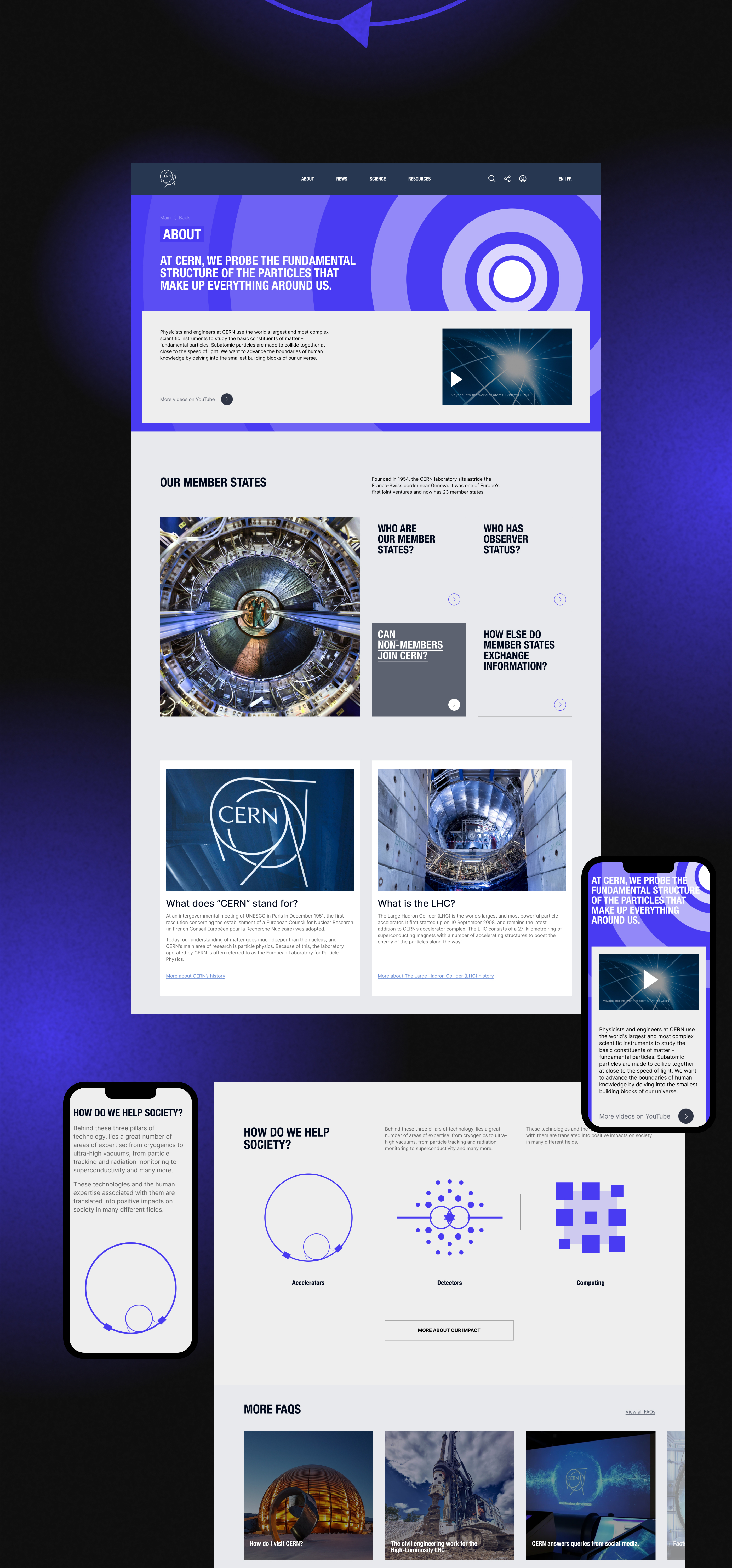 CERN — website redesign | home.cern — Изображение №4 — Интерфейсы, Анимация на Dprofile