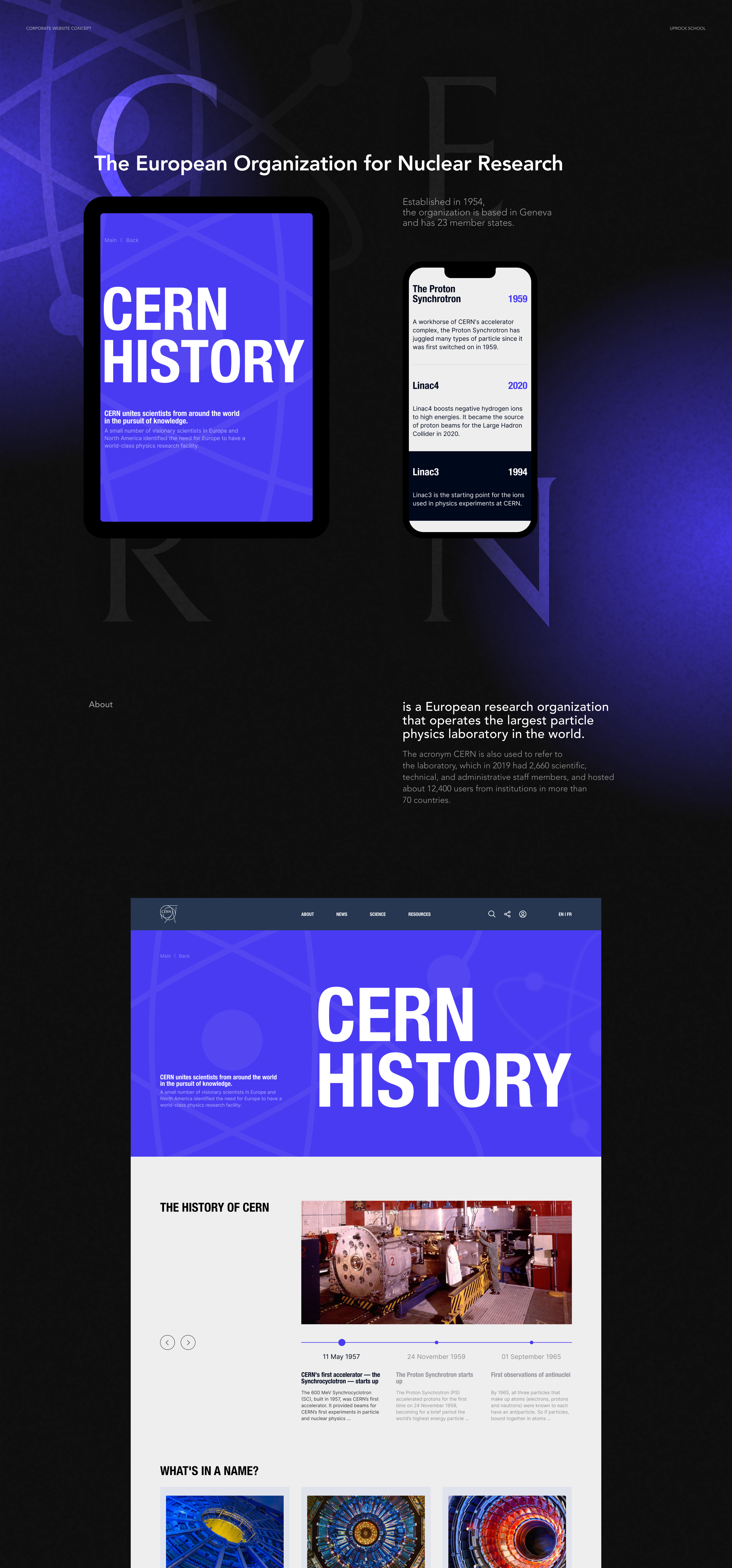 CERN — website redesign | home.cern — Изображение №1 — Интерфейсы, Анимация на Dprofile