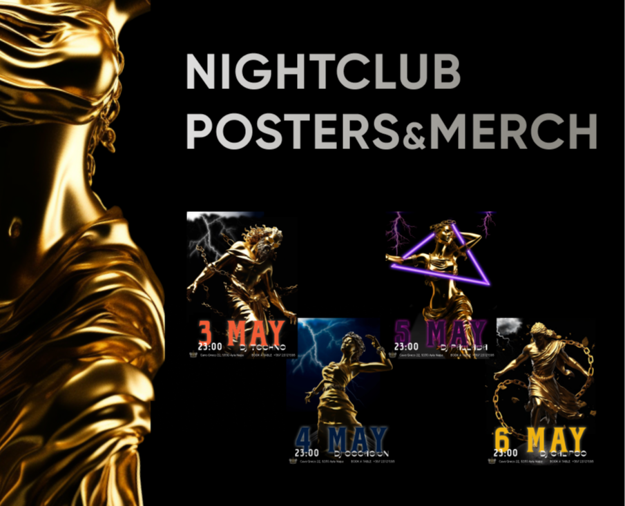 Posters and merchandise for nightclub — Графика, Маркетинг на Dprofile