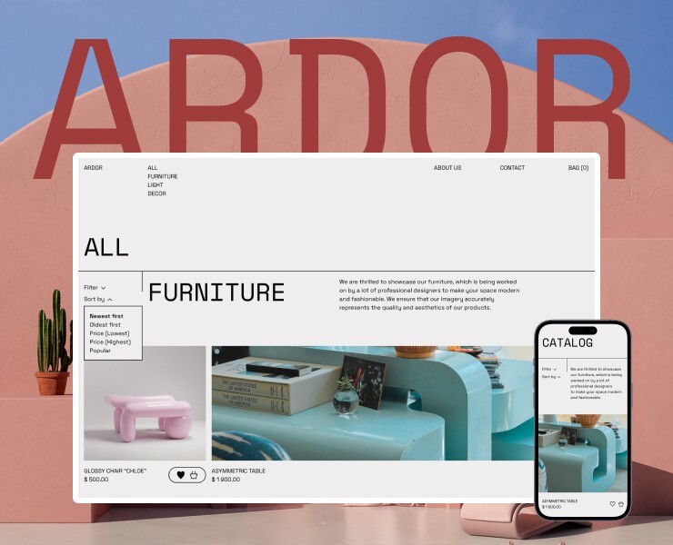 ARDOR | Website design and development — Интерфейсы, Маркетинг на Dprofile